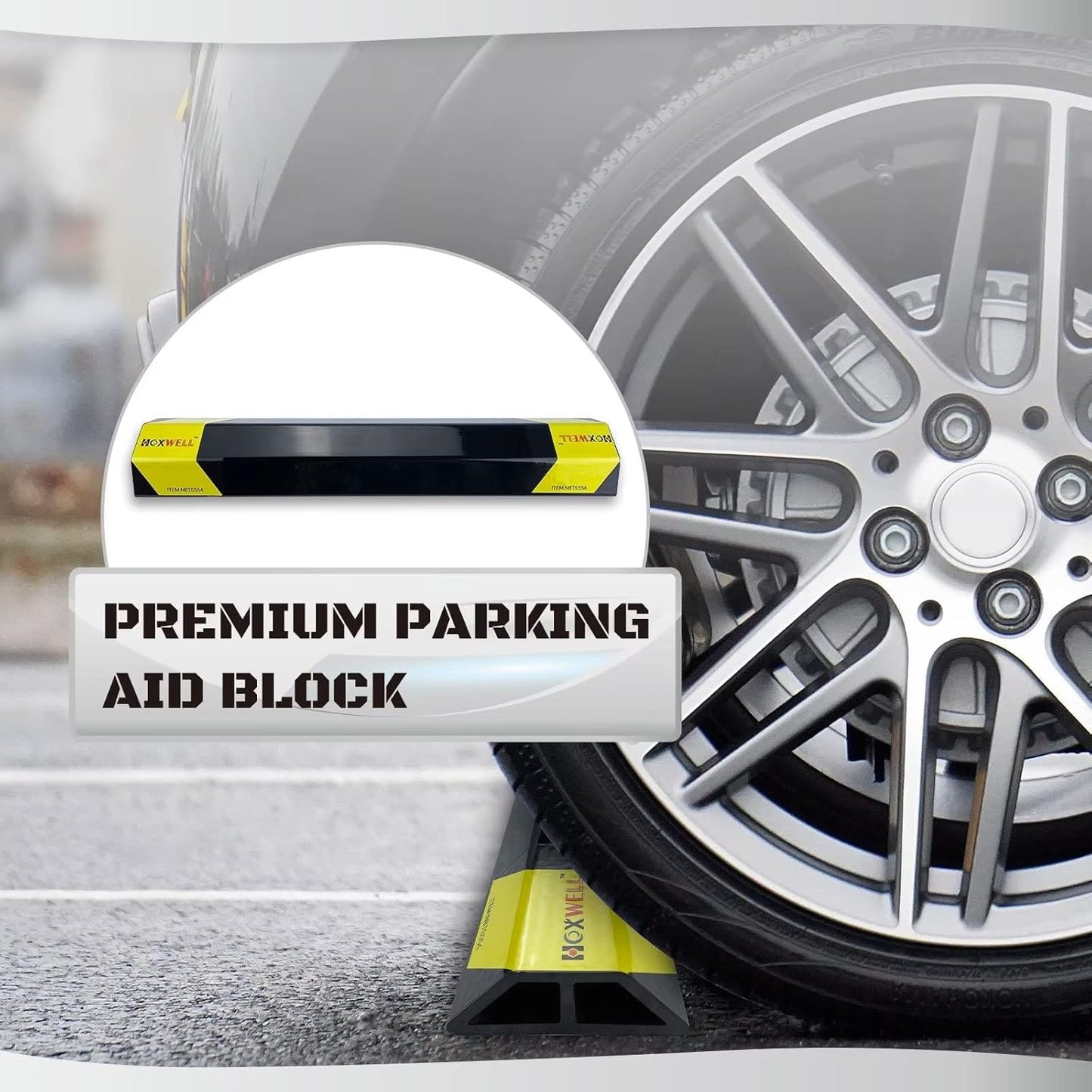 16" 2 Pcs Heavy Duty Parking Aid for Garage, Parking Gadgets Protects Car and Garage Walls, Parking Stopper Easy to Install 2 Packs