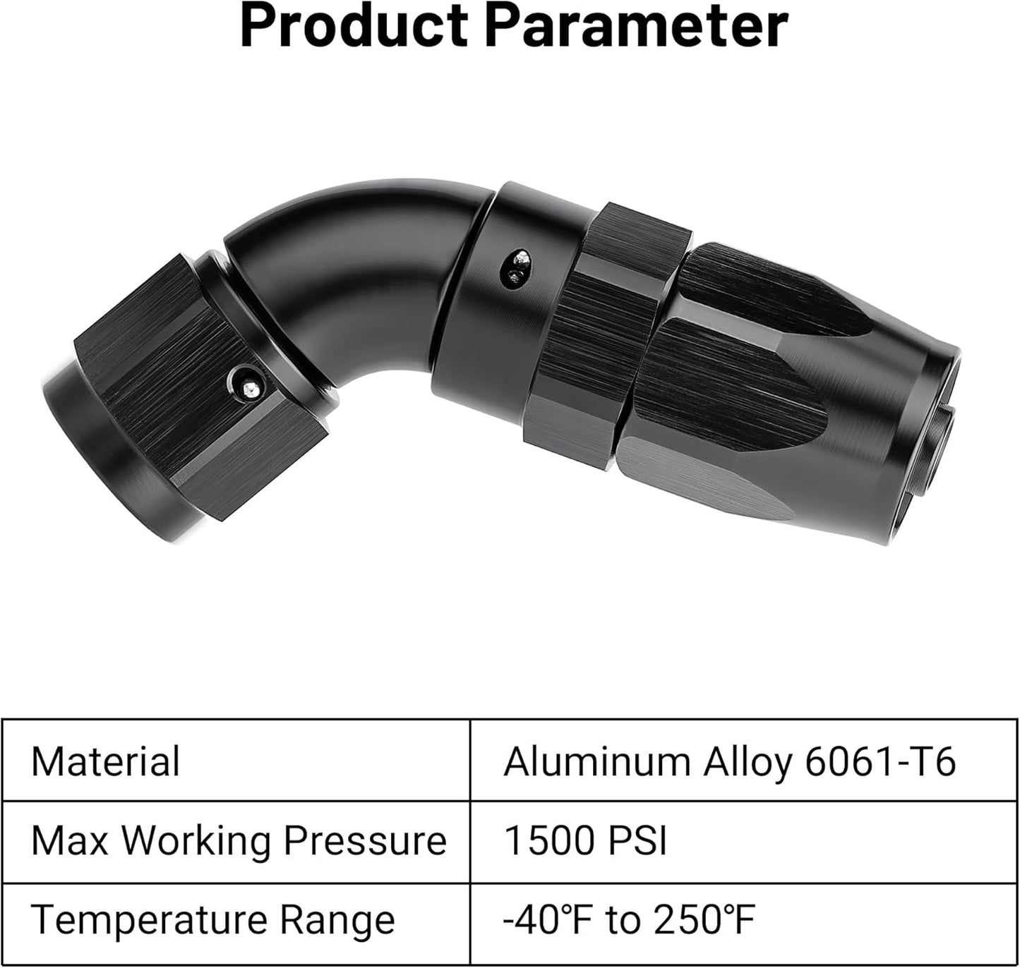 EVIL ENERGY 6AN 60 Degree One Piece Full Flow Hose End Fitting Swivel For CPE Braided Hose