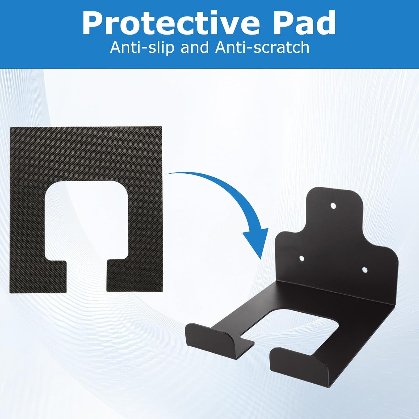 2 Pack Heavy Duty Weed Eater Hanger Wall Mount, Garage Organizer Trimmer Rack for Grass Trimmer Wall Mounted, Black Power Tool Hanger Storage Rack, Weed Wacker Hooks for Garage