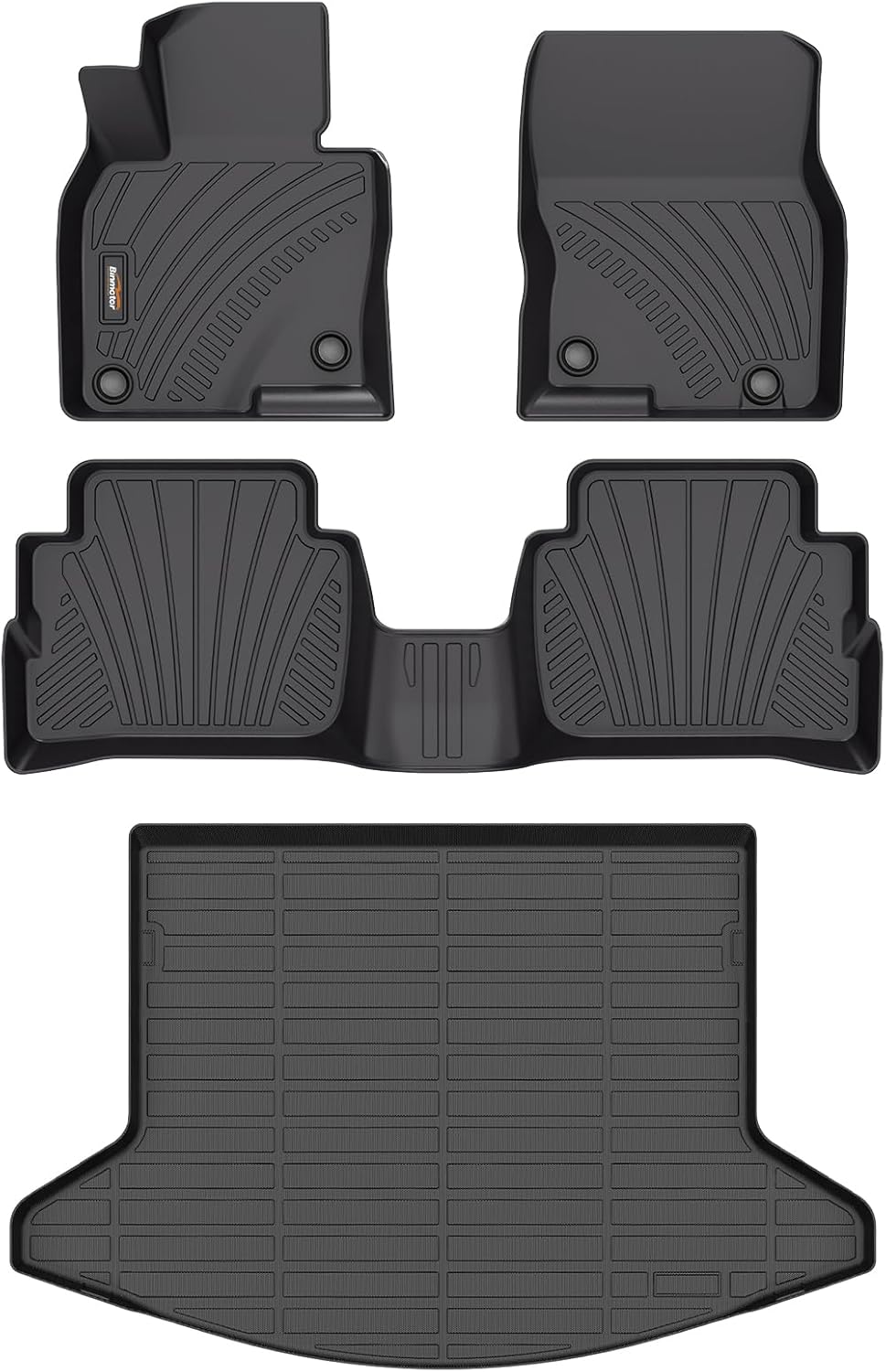 Binmotor-All Weather Floor Mats Cargo Liner for Mazda CX-5 2017 2018 2019 2020 2021 2022, Car Floor Mat CX5, Trunk Cargo Mat for Mazda CX5 Accessories Car Mats