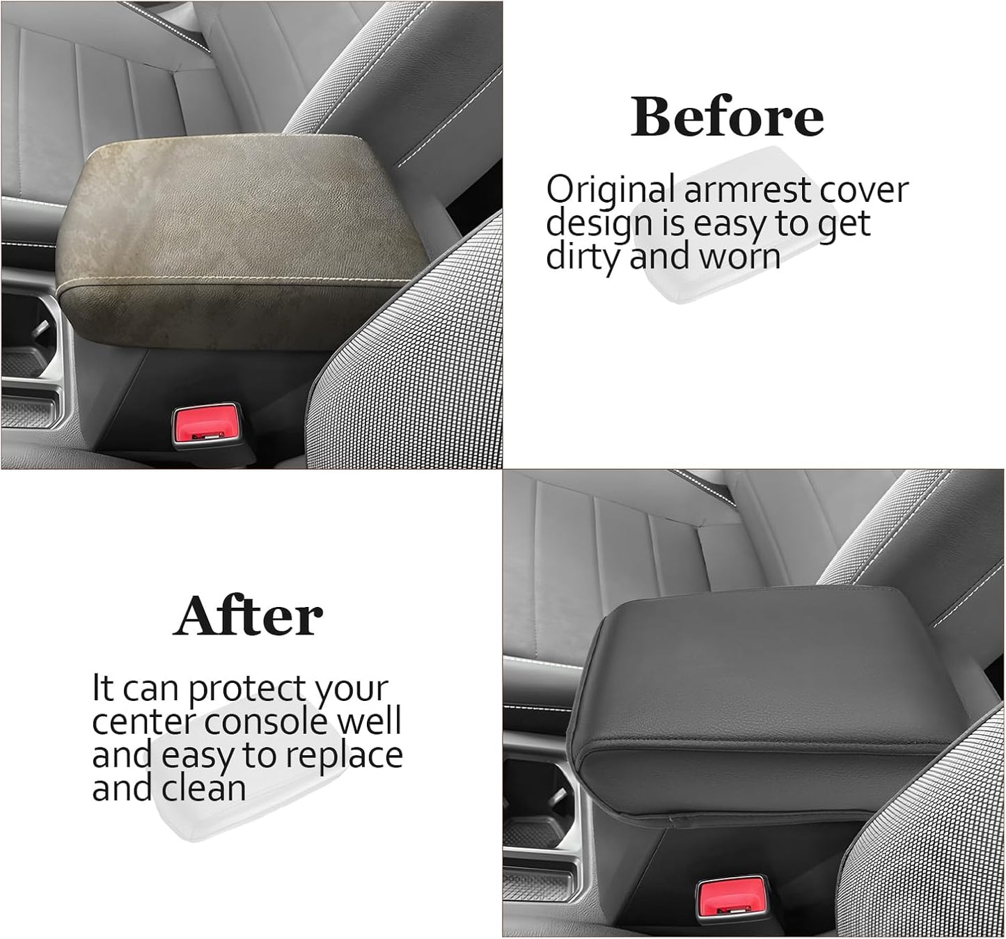 SKTU 2024 Tigua n/ 2024 Taos Accessories Center Console Cover for 2018-2024 Volkswagen Tigua n/ 2022-2024 Volkswagen Taos Armrest Cover 2024 Taos Accessories 2024 Taos Center Console Cushion