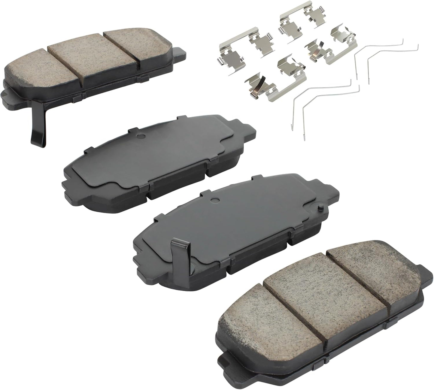 Premium Ceramic Front Brake Pads (1001-1697C) Compatible with Acura ILX 2016-2022, Acura RDX 2013-2018, Acura RLX 2014-2020, Honda Accord 2016-2017, Honda Civic 2017-2020