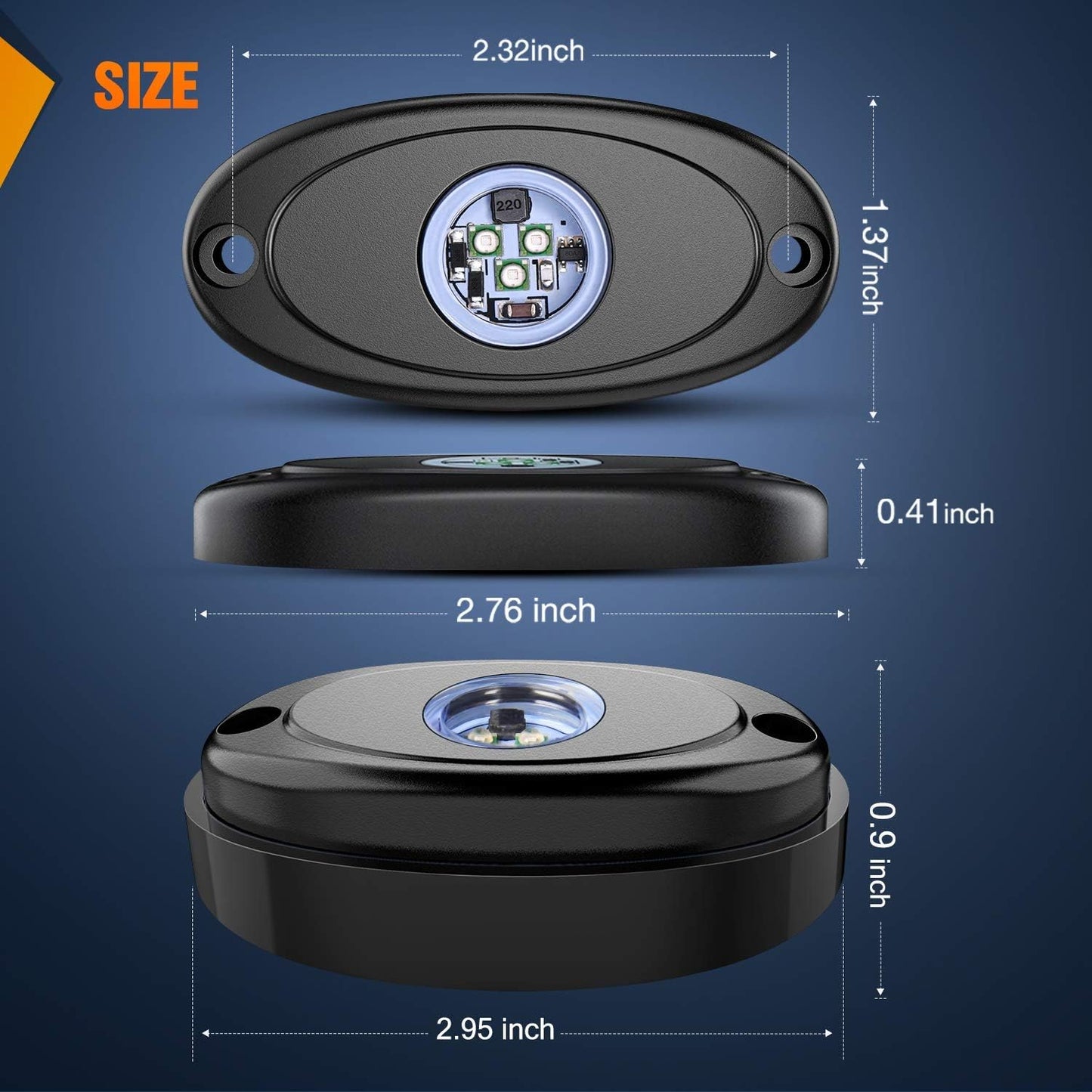 Nilight LED Rock Light Pods Waterproof Under Body Wheel Well Light Exterior Interior Lights for Car Truck Pickups ATV UTV SUV Motorcycle Boat, 4PCS Green