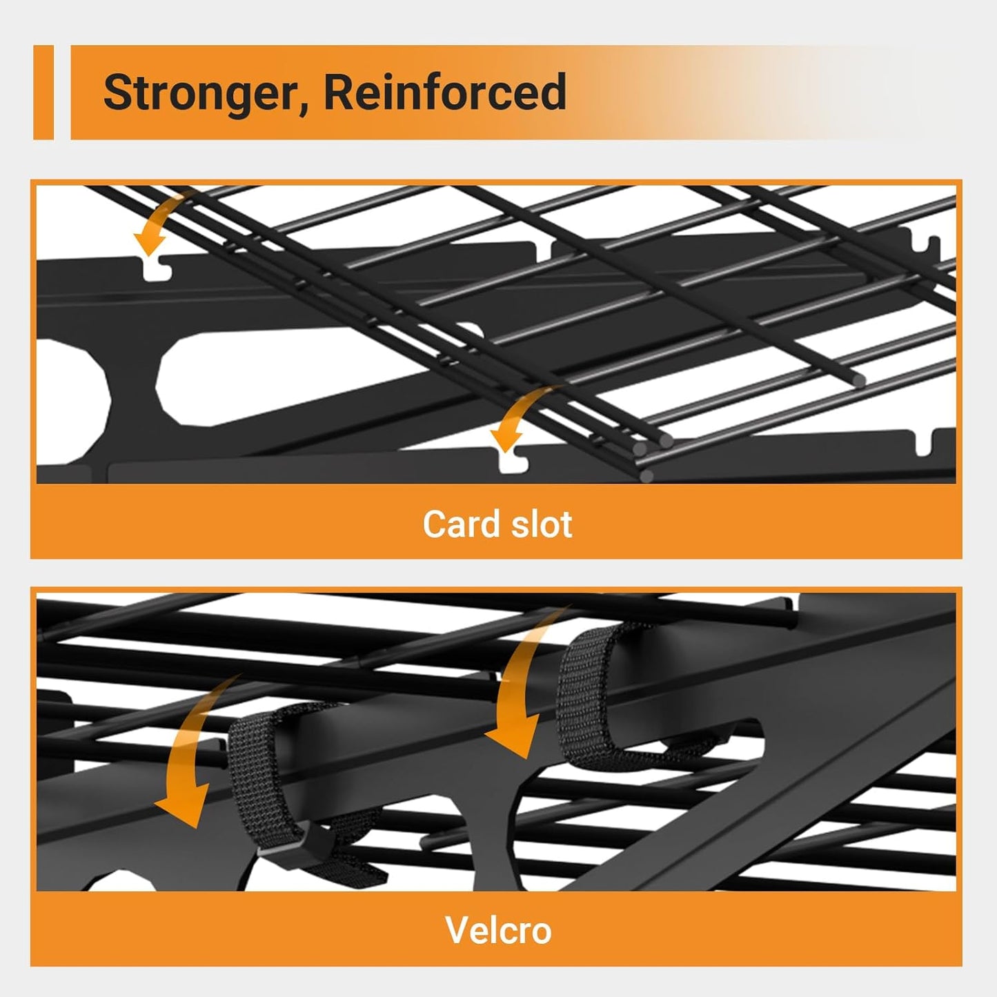 2x6 ft Garage Shelving, 2-Pack Wall-Mounted Shelves for Garage, Kitchen, Pantry Storage, 800 lbs Total Load Capacity Gargae Wall Shelving, Black