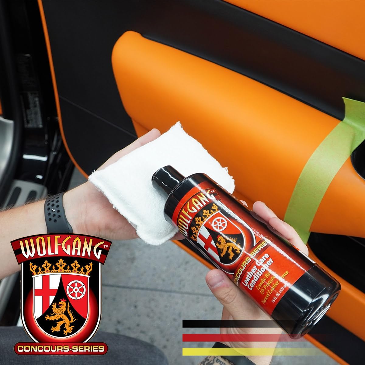 WOLFGANG CONCOURS SERIES Leather Care Combo | Leather Cleaner & Conditioner Kit | Safe for Apparel, Furniture, Car Interiors, Shoes, Bags & More | 16oz Bottles | WG-2526