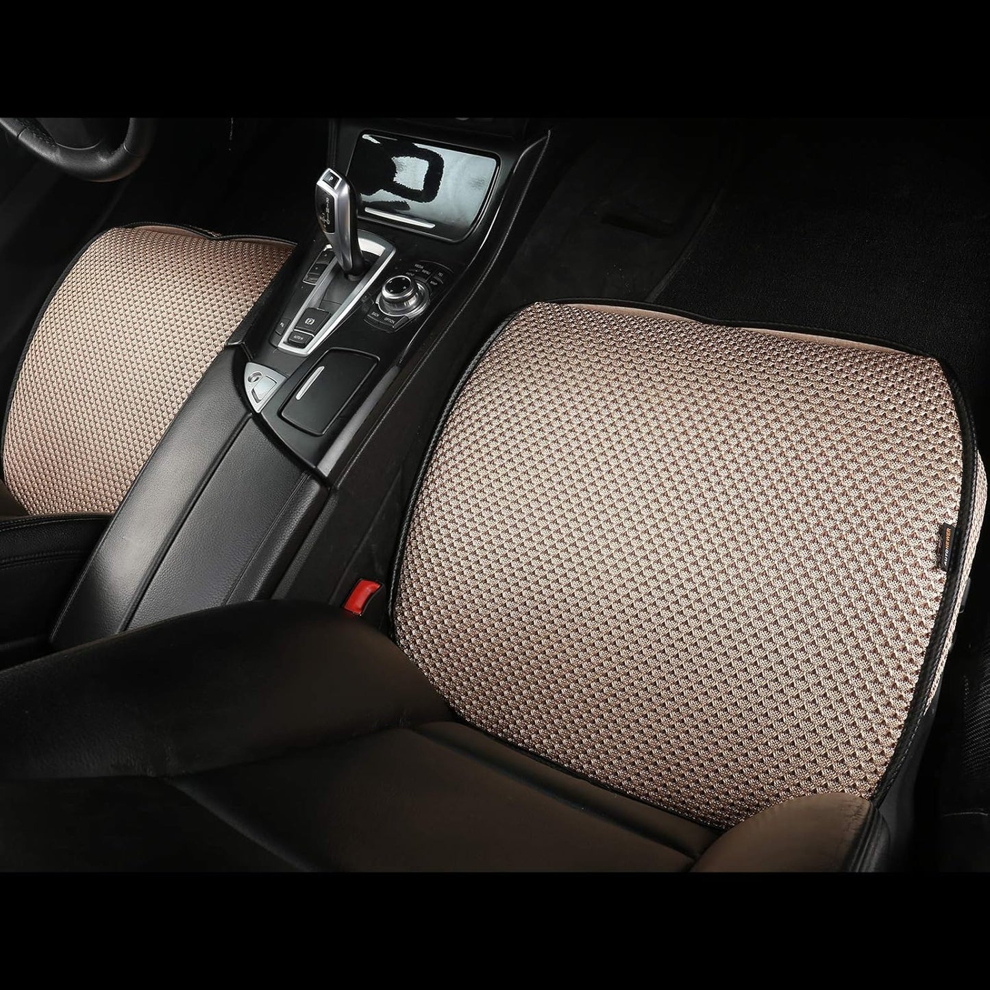 Auto Newer Breathable Universal Four Seasons Car Seat Covers, Luxury Include Front Car Seat Protector and RearCar Seat Cushion,Compatible with 95% Vehicles， Fit for Cars Truck SUV (Beige,3PCS)