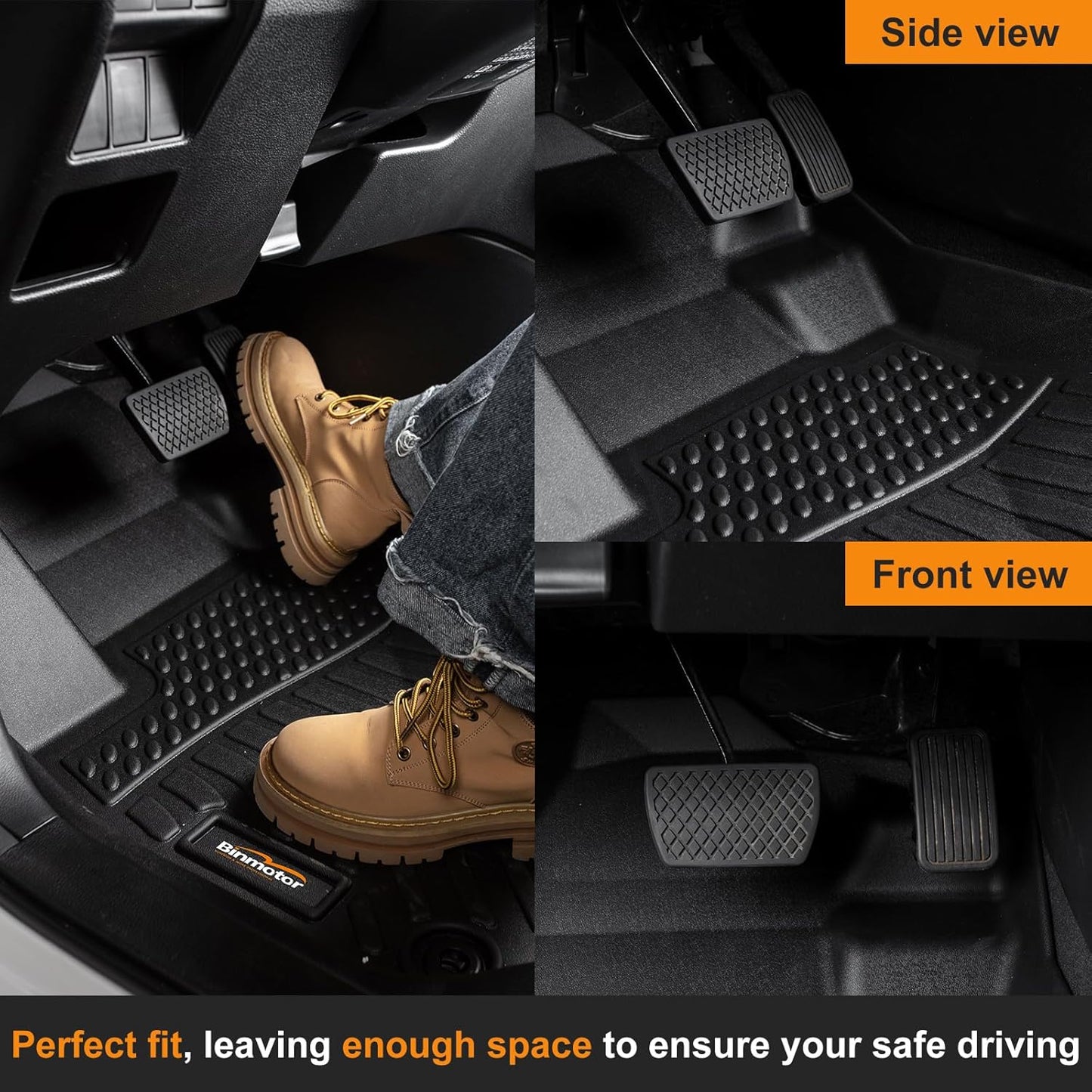 Binmotor-Floor Mats & Cargo Liner Custom for Genesis GV70 2022-2025 (Not Electrified GV70), 1st & 2nd Row & Cargo Mat Full Set, Heavy Duty Car Floor Liners for Genesis GV70 Accessories