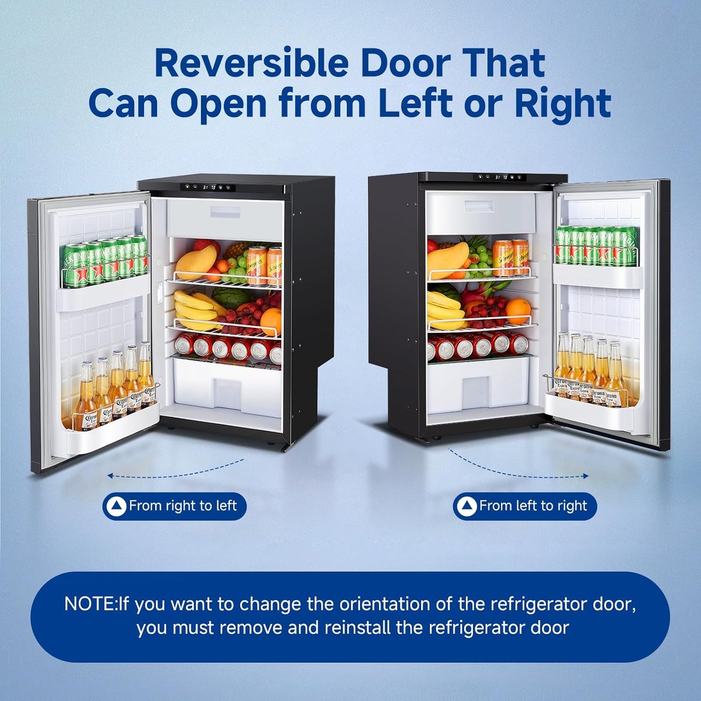 BODEGACOOLER 12 Volt Refrigerator, 83L RV Refrigerator APP Control, RV Fridge and Freezer, Travel Compressor Cooler with Lock, (-4℉-46℉) Car Fridge for Truck, RV, Camping, Boat -12/24V DC, Black