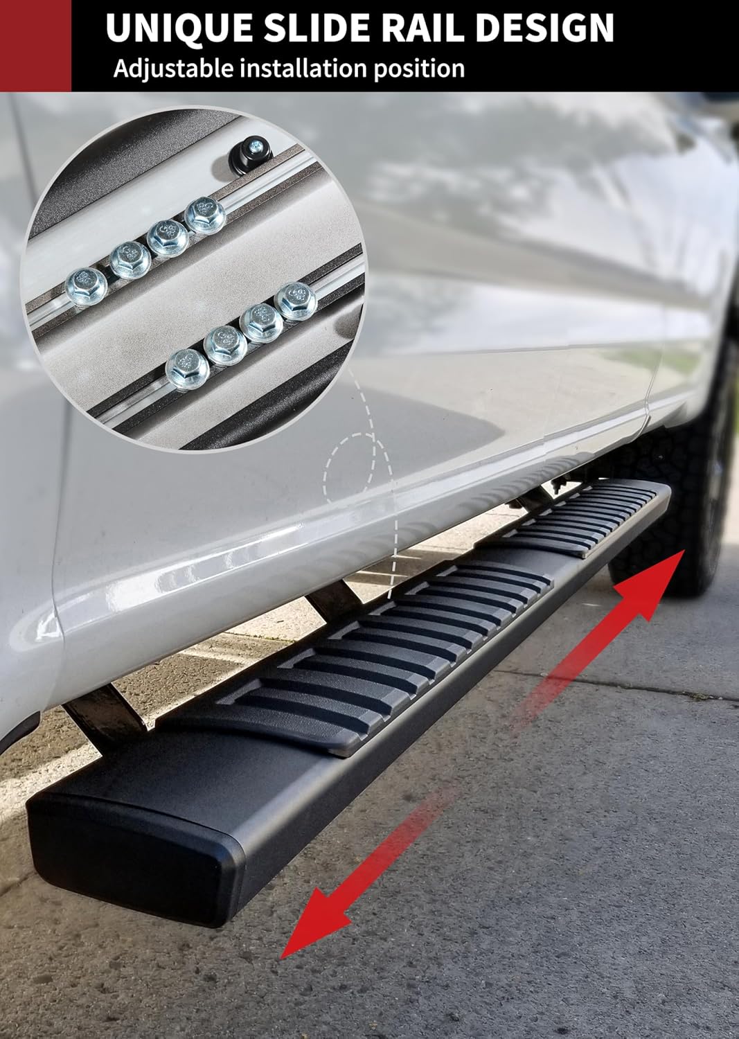 YITAMOTOR Running Boards 6 inches OE Style Aluminum Side Steps, Nerf Bars, Compatible with 2007-2018 Chevy Silverado/GMC Sierra 1500 & 2007-2019 2500HD/3500HD Crew Cab (Gas Engine ONLY), Black