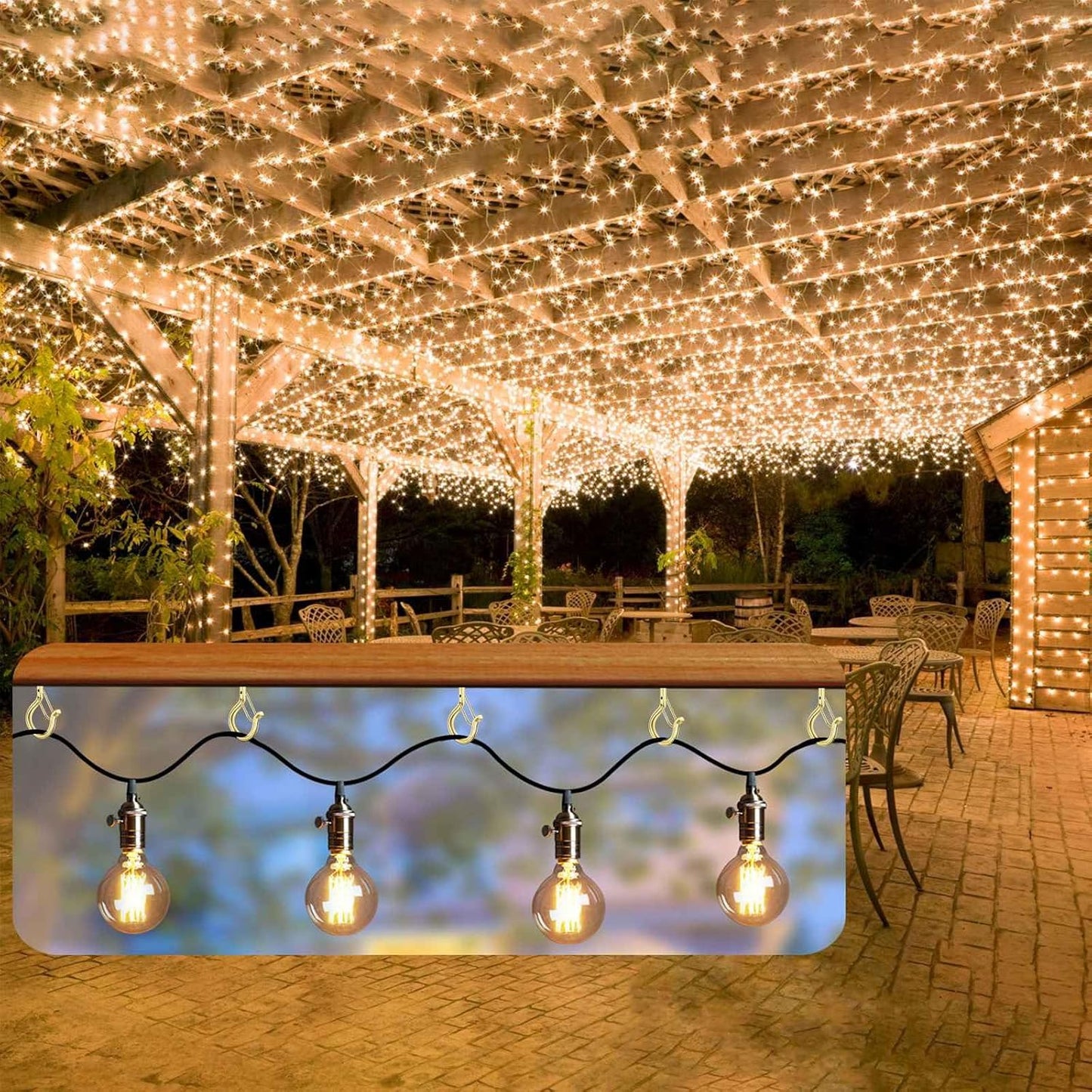 36 PCS Q-Hanger Hooks, Screw Hooks for Outdoor String Lights, Safety Buckle Design Cup Eye Hook for Hanging Christmas Lights, Plants, Mounted on Wall Ceiling, Include 1 Wing Nut Driver, Gold