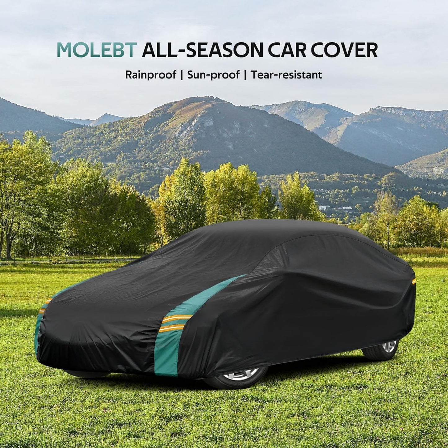 Coupe Car Cover Custom Fit for Mercedes C Class C220 C250 C300(2007-2025), Waterproof All Weather for Automobiles, Outdoor Full Cover with Windproof Clip Straps.