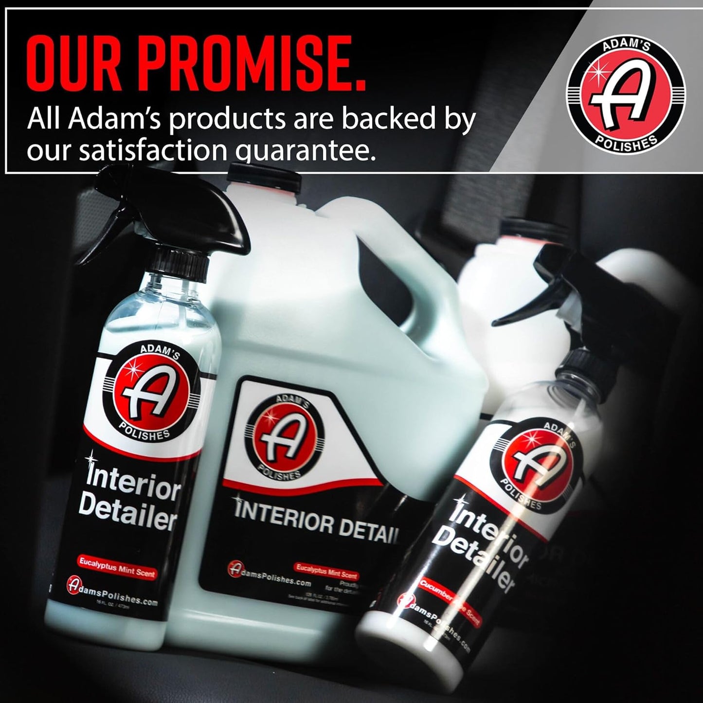 Adam's Polishes Interior Detailer 16 fl. oz (Sweet Almond) - Total Car Interior Cleaner, Protectant & Dressing | All Purpose Cleaner & Leather Conditioner | Vinyl, Dashboard, Screen, Seat Cleaner
