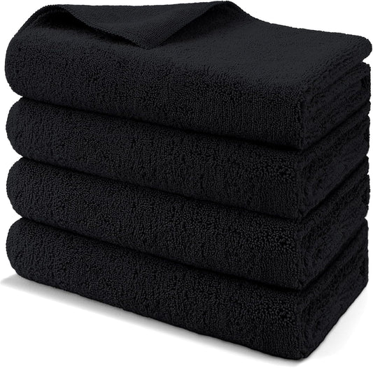 HOMEXCEL Professional Large Microfiber Car Drying Towels 2 Pack, Lint Free, Scratch Free, Highly Absorbent Drying Towel for Cars, SUVs, RVs, Trucks, and Boats,31" x 24", Black