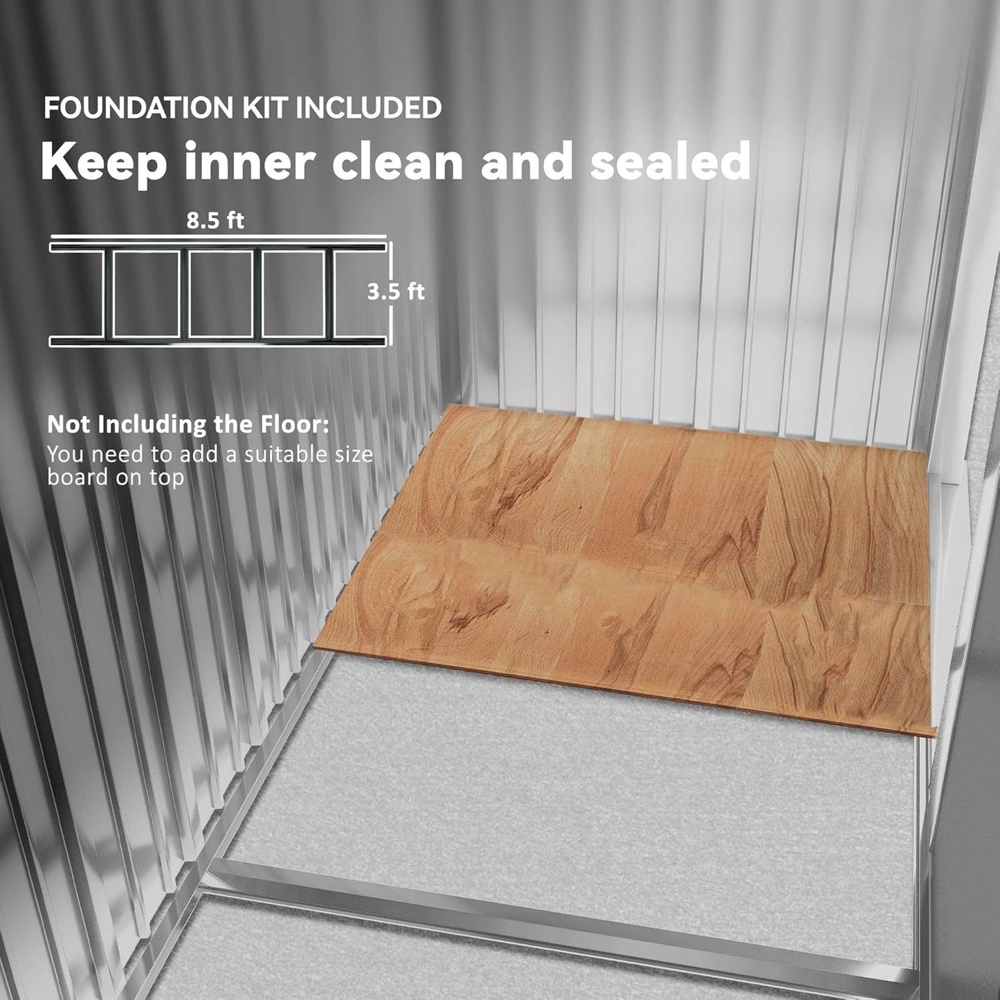 Outsunny 9' x 6' Outdoor Storage Shed, Garden Tool Metal Shed with Foundation Kit, Double Lockable Door, Air Vents and Sloping Roof, for Backyard, Patio, Lawn, Gray