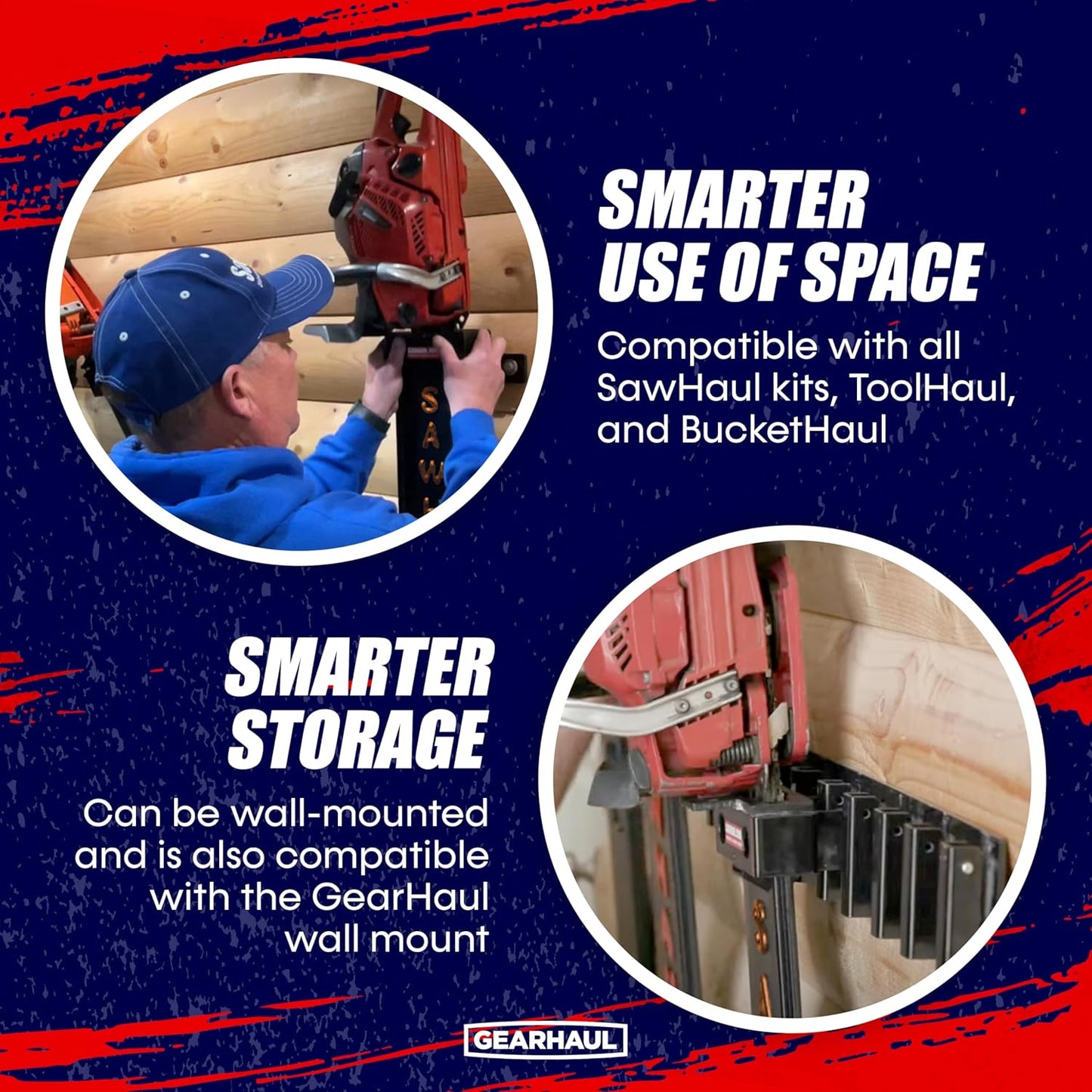 SawHaul Snap-Lok Universal Chainsaw Carrier Kit for Tractors and Skid Steers – 20 Inch Orange Scabbard with Rotating Mount – Compatible with All Chainsaw Brands – Made in USA