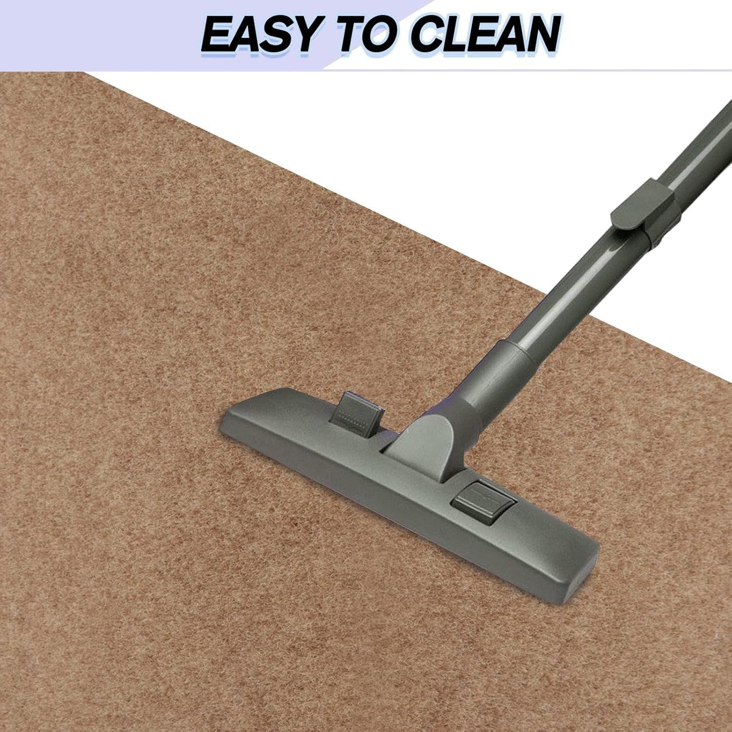 Custom Size Backed Non-Slip Area Rugs Runner, Easy Clean, Waterproof Runner Rugs for Hallway Entryway, Kitchen, Laundry, 4FT x 22FT, Beige