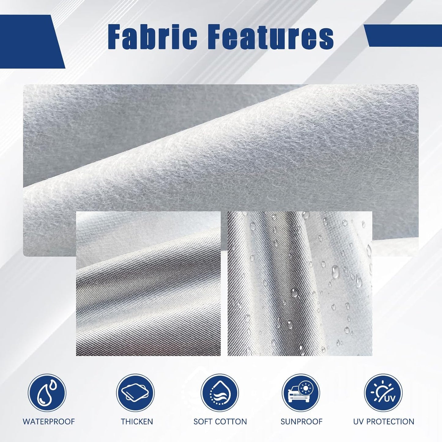 Kayme 6 Layers SUV Car Cover Custom Fit for Toyota 4Runner（2002-2025） Waterproof All Weather for Automobiles, Outdoor Full Cover Rain Sun UV Protection.Silver