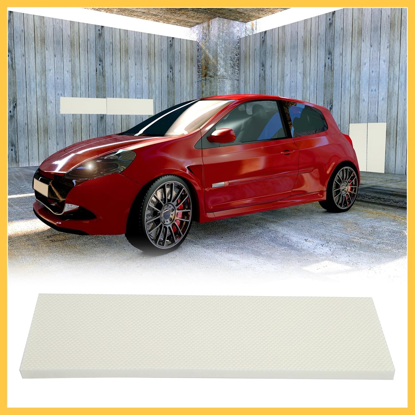 400x120x15mm Auto Garage Wall Guard Door Bumper Protector Anti Collision Water Resistance White Auto Replacement Parts