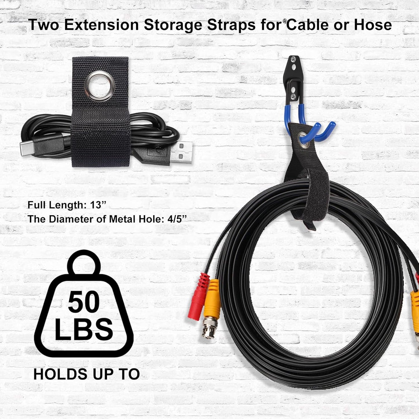 Garage Hook Heavy Duty Wall Storage Hangers, 16 Pack Garage Storage Hooks Steel Tool Organizer Blue for Ladders, Ropes, Garden Tools