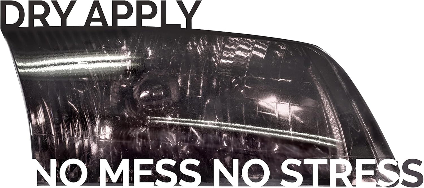 VViViD Smoke Black Adhesive Headlight Wrap Tinting Vinyl Roll (17.9" x 48" 2-Roll Pack)