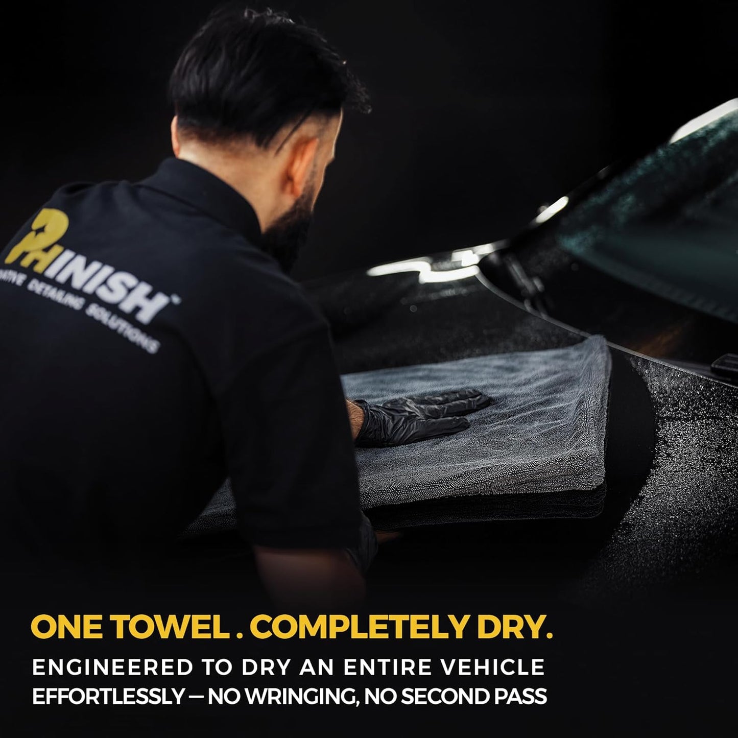 The Giant Giant 24"x36" Car Drying Towel – Ultra Absorbent 1200 GSM Twisted Loop Microfiber, Scratch-Free, Streak-Free, 70/30 Korean Blend – Includes Wash Mitt & Glass Towel for Auto Detailing