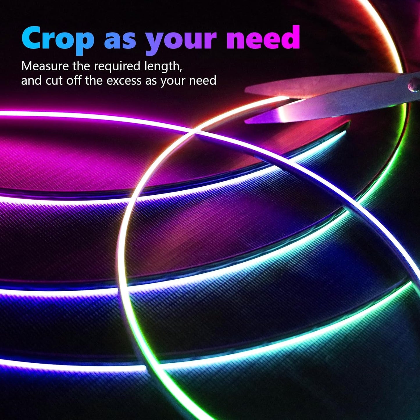 Dreamcolor Acrylic Interior Car Lights, AMKI Car LED Strip Light with APP Control, Car Accessories Car Ambient Neon Light Kit with RGB 14 in 1 and 175 inches 593 LEDs, 16 Million Color Sound Activated