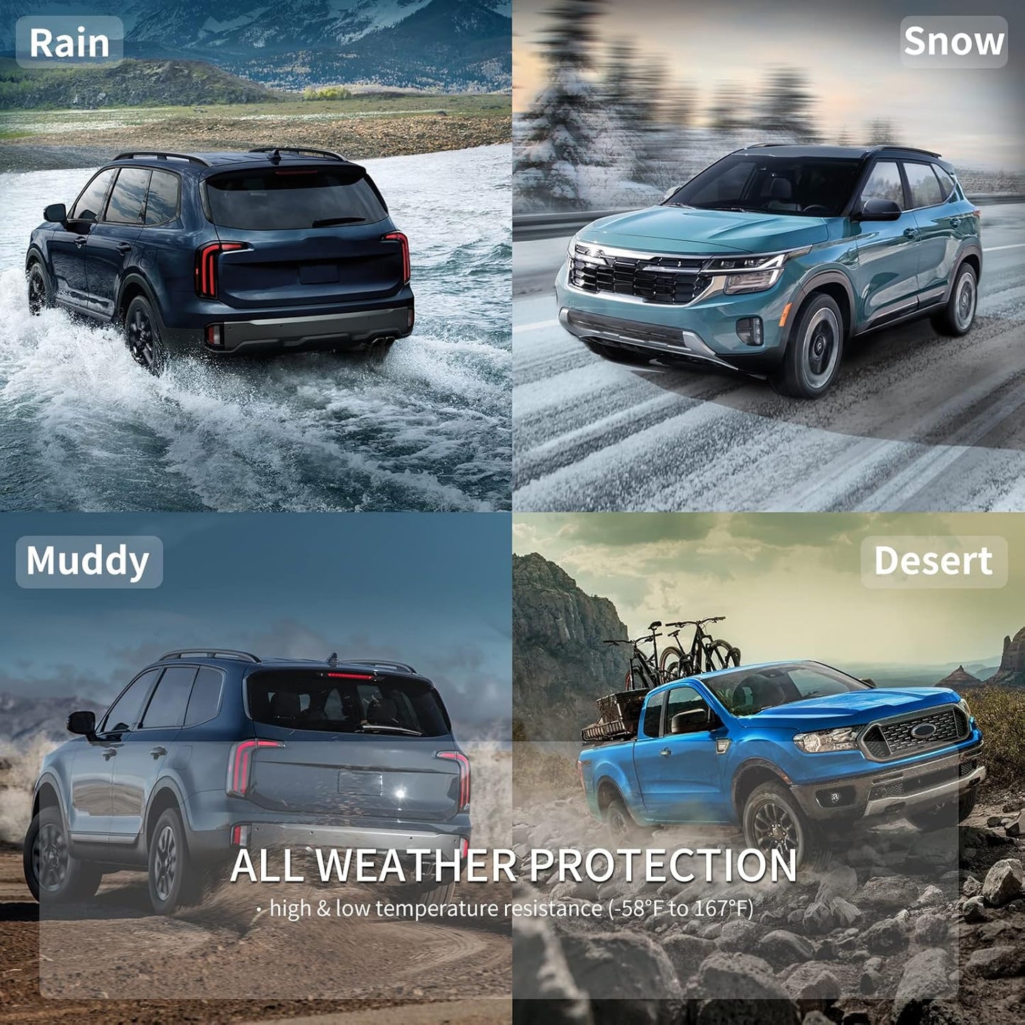 KELCSEECS Floor Mats & Cargo Liner Custom for Benz GLC 300 350e 43 AMG 2025 2024 2023 TPE Car Mats Floor Liners Automotive Trunk Mat GLC All Weather Trunk Liner Black