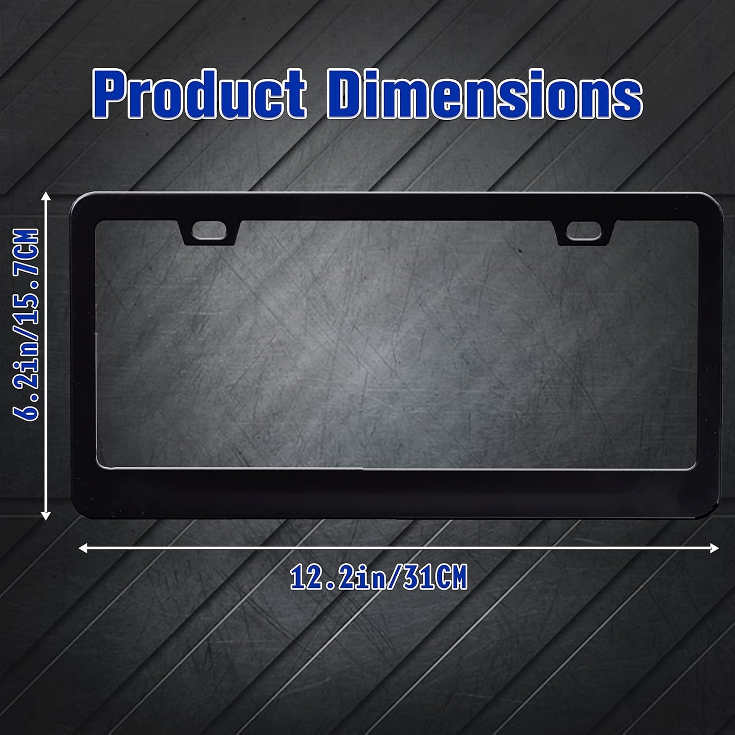 Black White Camouflage License Plate Frame Branches Trunks Camo License Plate Frames Personalise Stainless Steel Funny Design Compatible with Standard Holder for USA Canada 6 X 12 Inch with Screws
