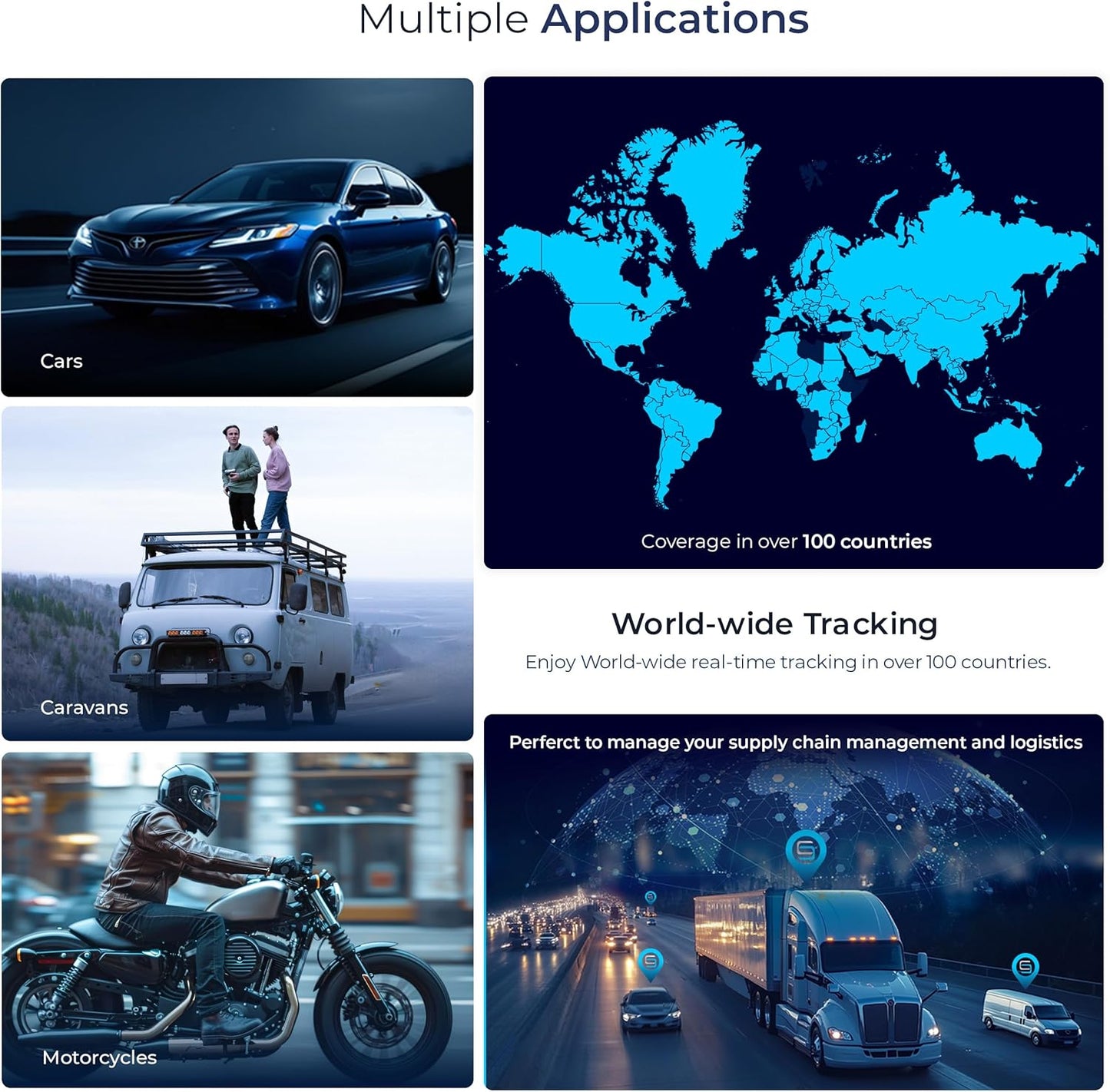 Salind 01 4G GPS Real-Time Tracker to Vehicle Battery (9-75V) - GPS Car Tracker Device with App Notification & Multiple Alerts - Vehicle Security for Car, Motorcycles, Vans - Subscription Required