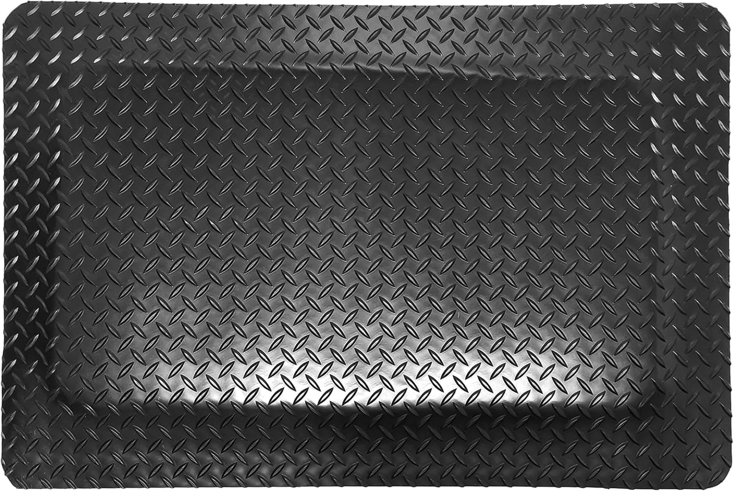 Rhino Mats, American Classic Diamond Anti-Fatigue Mats, Industrial Ergonomic Comfort Standing Mat for Work, Home, Garage, Office, Kitchen or Anywhere (Black 9/16" Thick, 2 FT. x 75 FT.)
