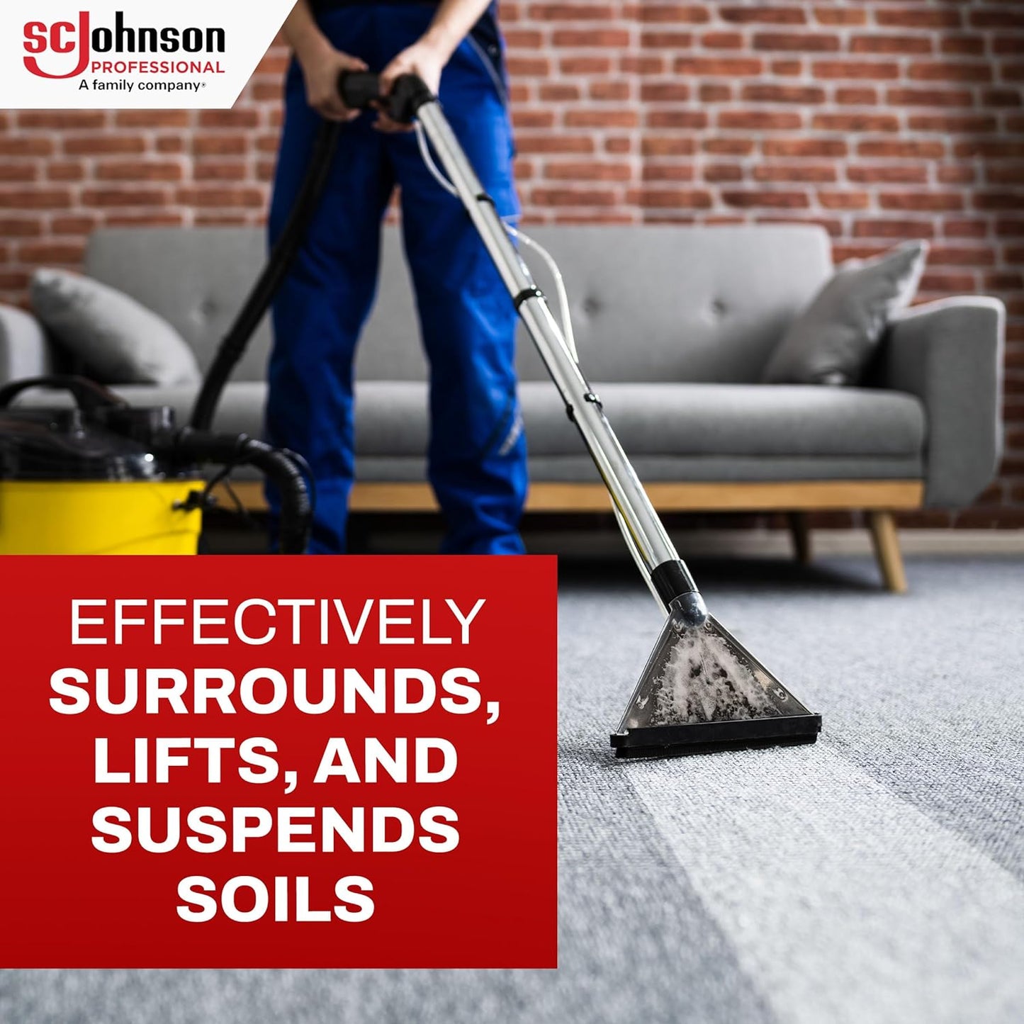 SC Johnson Professional Carpet Pre-Spray and Bonnet Cleaner, Carpet Cleaner Pre-Spray, 1 Gallon, 4 Count, for Professional Use Only