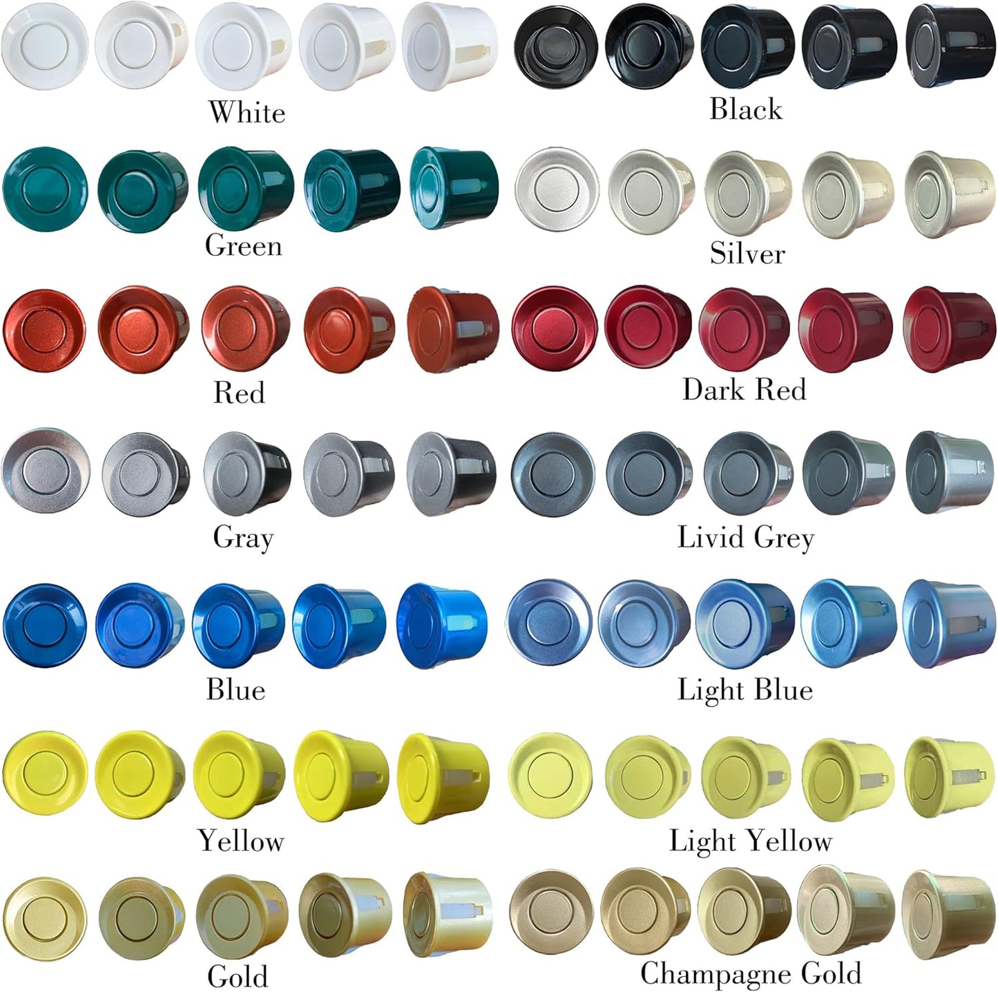 Parking Sensor Kit Backup Sensor Kit Reverse Sensor for Car 16 Color Options for Probes Adjustable Alarm Volume Professional Sensore de Reversa para Carro Safe Driving Assistant（Grey）