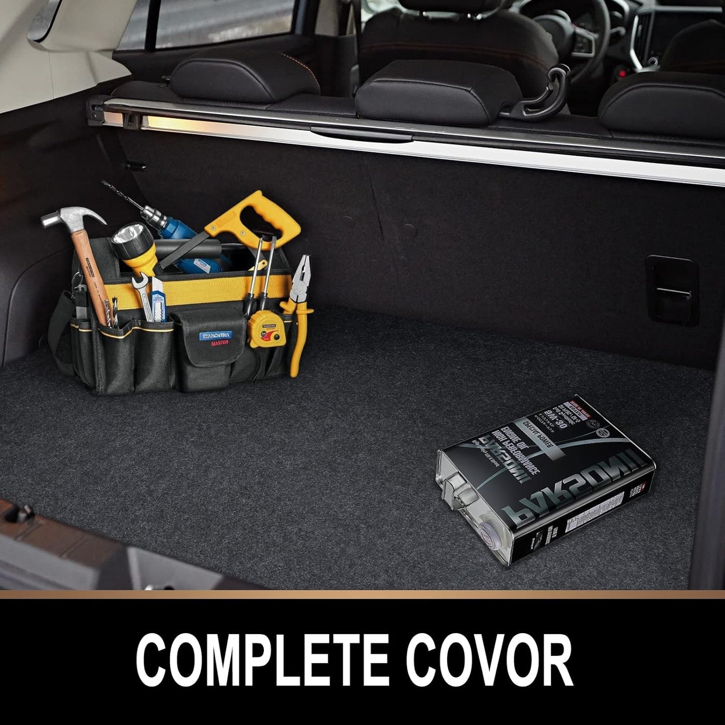 Oil Spill Mat, 59 x 72 inches, Premium Absorbent Oil Pad. Contains Liquids, Protects Garage Floor from Spills, Drips, Splashes and Stains. Washable, Reusable, Waterproof Rubber Parking Mats