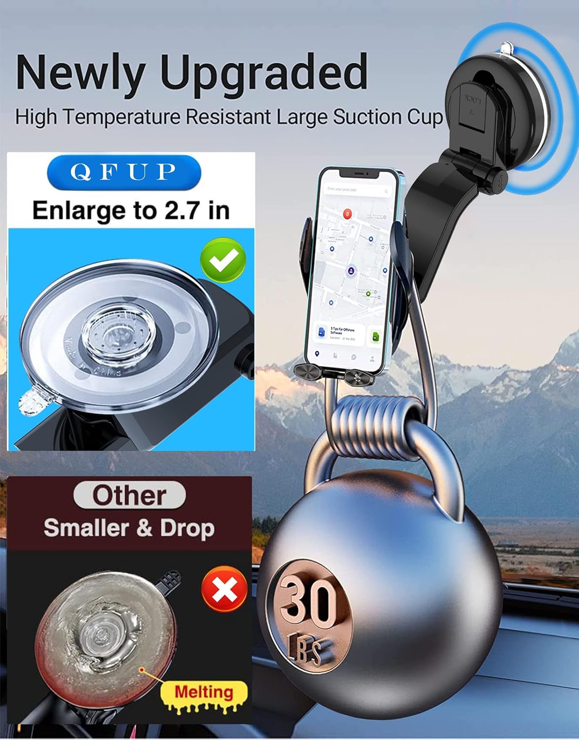 Wireless Car Charger Mount, Fast Charging Auto Clamping 15W Intelligent Dual Control Induction Car Phone Holder Mount Wireless Charging Compatible with All iPhone Android Smartphone