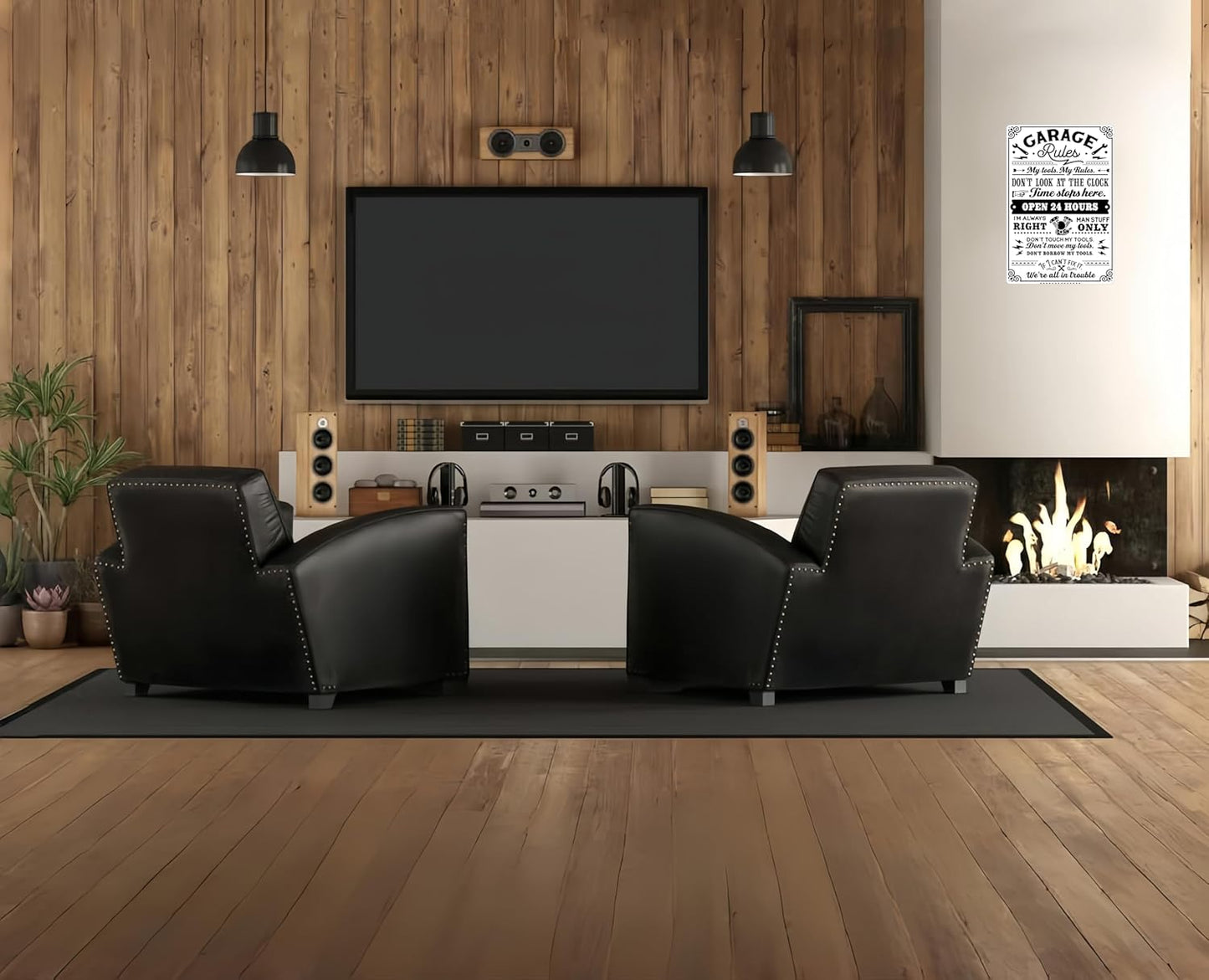 Gifts for Men Dad Husband Funny Garage Rules My Tools My Rules Tin Sign Vintage Metal Wall Art for Garage Workshop Man Cave Decor 8x12 Inch(3706)