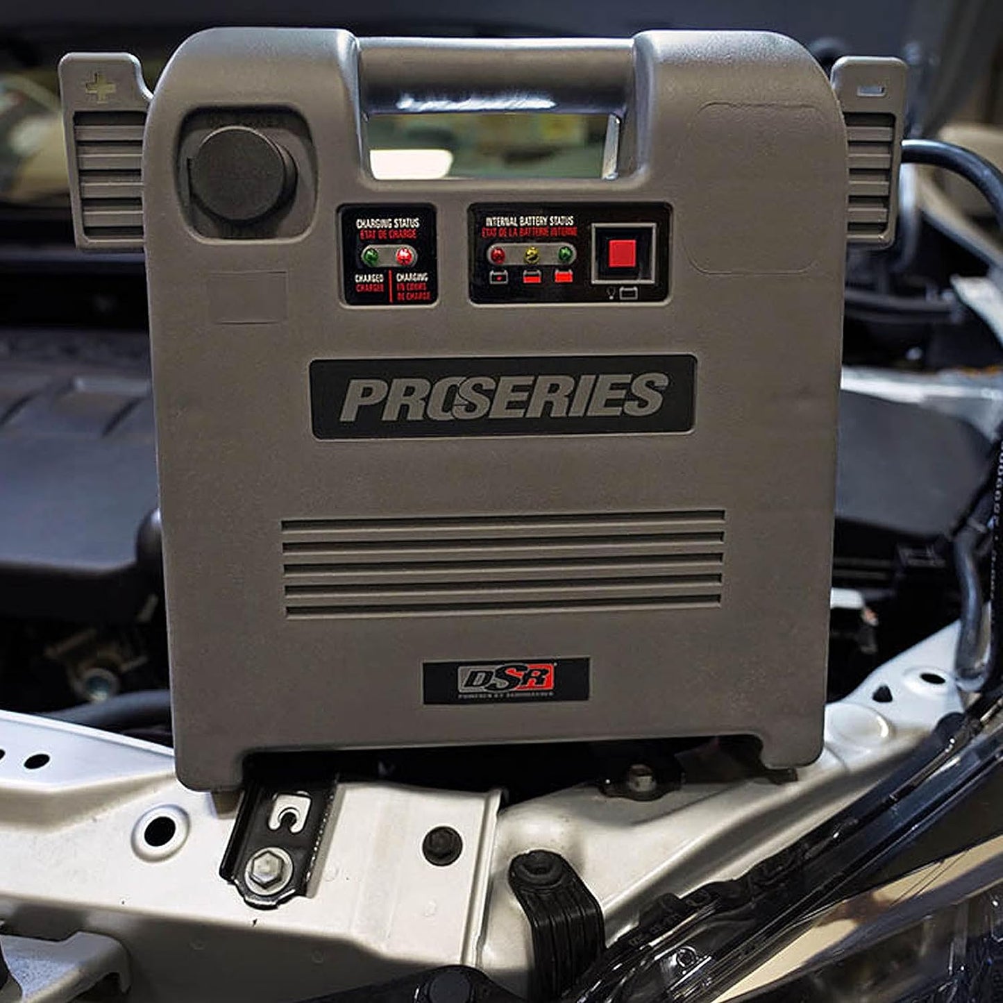 Schumacher Electric Car Battery Jump Starter & Portable Power Station - 1800 Peak Amps - 12V DC Power Outlet - with Overload & Short-Circuit Protection & Jumper Cables - DSR119