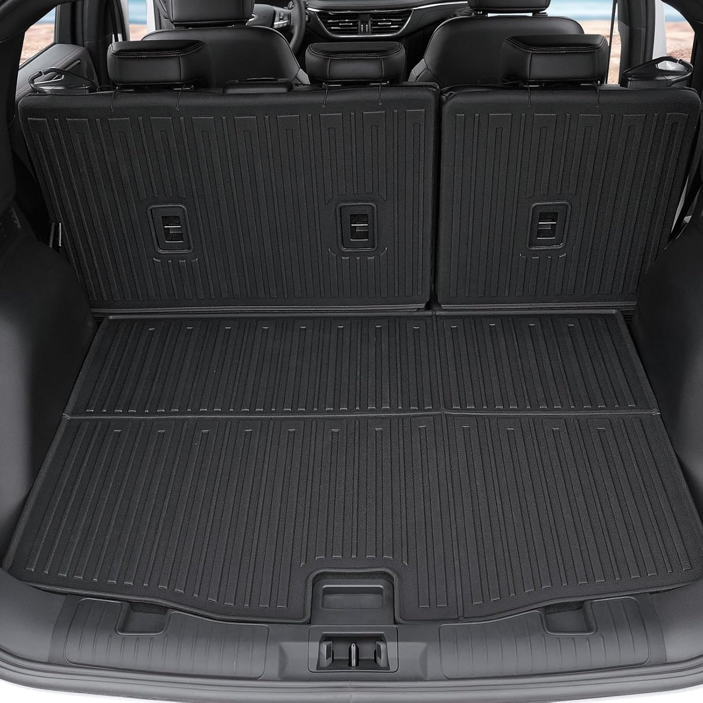 Floor Mats Set for Ford Escape 2020-2024 2025 Accessories (Not for Hybrid), Full Coverage All Weather Floor Mats Cargo Mat with Backrest Protectors & Door Sill Guards