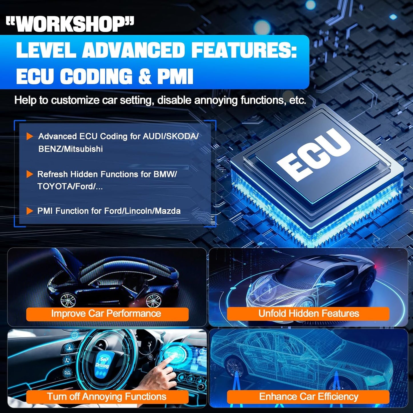 XTOOL D8W Wireless Bidirectional Scan Tool, 2025 OBD2 Scanner with Topology, FCA AutoAuth, 3-Year Updates, ECU Coding, PMI, 42+ Resets, Full Diagnostic Scanner for Car, Crankshaft Relearn, CAN FD/DoIP