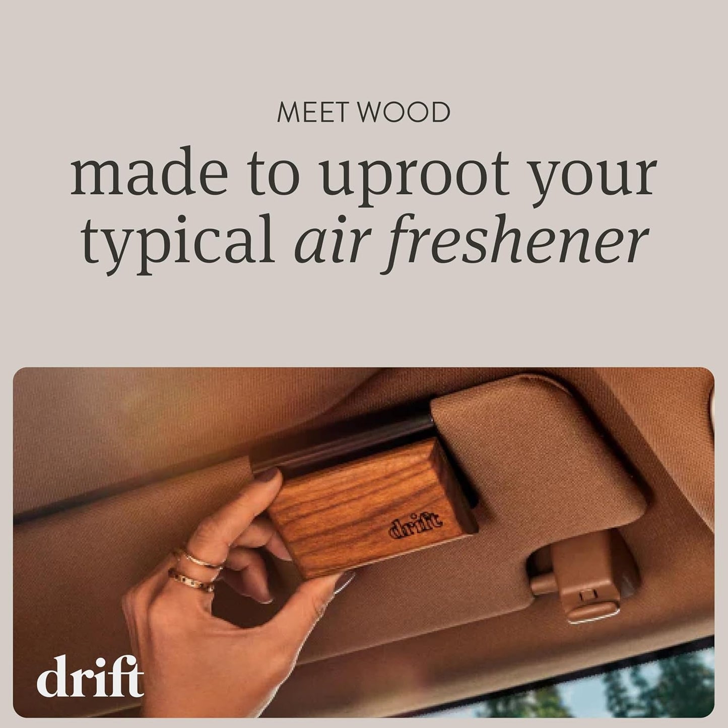Drift Car Air Freshener - Wood Air Freshener - Car Odor Eliminator - Open Air Scent Starter Kit
