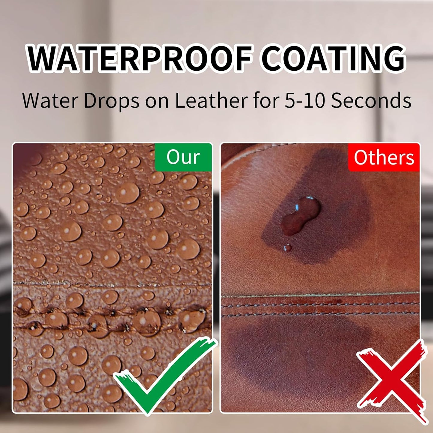 8.5oz Leather Recoloring Balm with 100ml Mink Oil,Light Brown Leather Repair kit for Furniture and Car Interior,Leather Couch Scratch Repair,Leather Dye Paint,Mink Oil for Leather