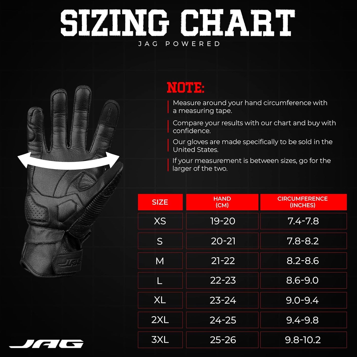 J.A.G. Motorcycle Gloves - Premium Leather Perforated Motorcycle Gloves for Men with Knuckle Protection | Touchscreen Motorbike Riding Gloves