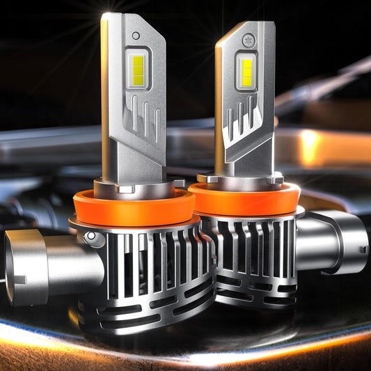 [2025 Upgrade] H 11 Led Bulbs, [Latest & Brightest] 50000lm 900% Brightness With 6000k Cool White，Direct Installation Fog Light Bulbs, IP68 Waterproof, Plug and Play, Pack of 2
