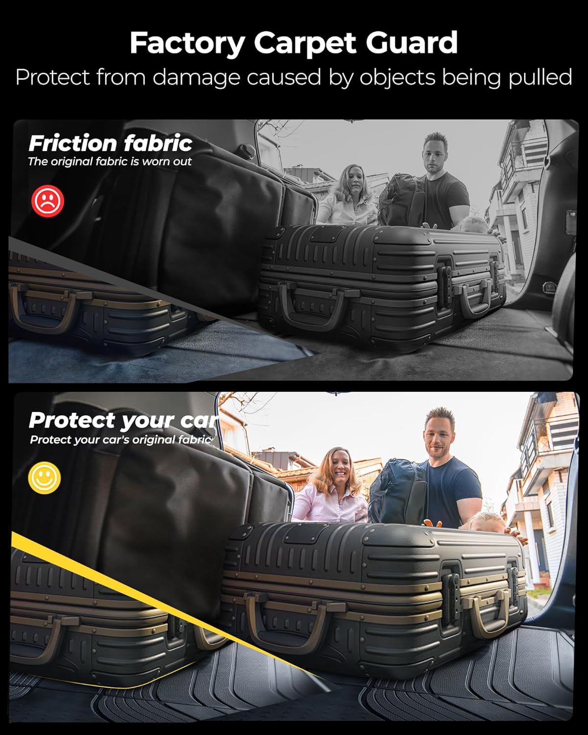 3W Cargo Liner Fit for Jeep Grand Cherokee 2013-2021/ Grand Cherokee WK 2022 2023(Non L) TPE All Weather Custom Fit Heavy Duty Trunk Mat, Black