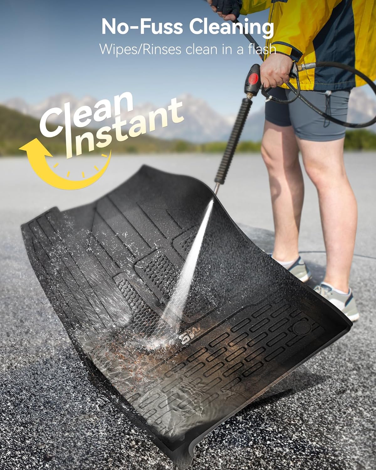 3W Floor Mats Fit for Jeep Grand Wagoneer/Grand Wagoneer L 2022 2023 2024 2025 8 seat (Not Fit for 7 seat), All Weather TPE Floor Liner for 1-3 Rows Full Set Car Mats Black