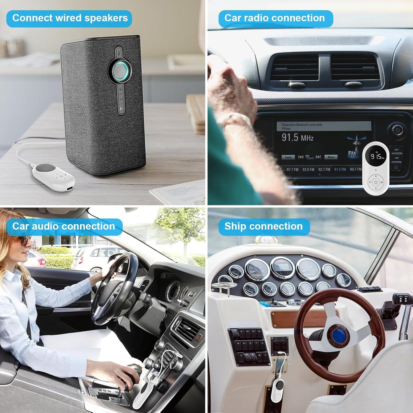 Airplane Bluetooth 5.3 Transmitter for All Headphones - Bluetooth Adapter for TV - Dual Connection- aptX Low Latency - Flying Travel,Long Flight Essentials - Wireless Audio Aux for MP3,Gym,Game,PC