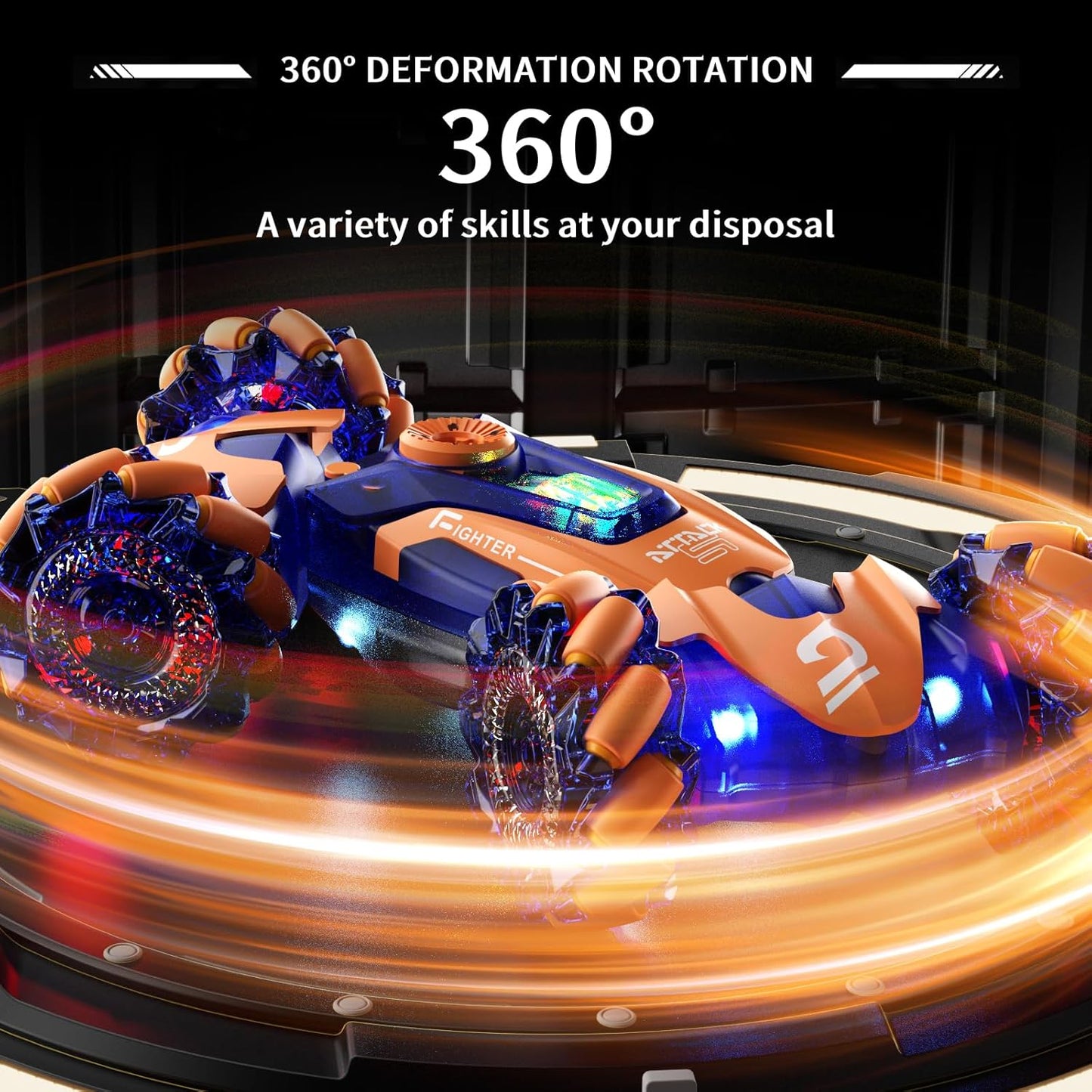 Gesture Sensing RC Stunt Car,Remote Control Car Toys for Ages 5-7-13,with Lights Music Spray,4WD 360° Spins All Terrains Kids Toys RC Cars,3-6 Year Old Boy Birthday Gift & 3-12 Best Gift for Kids