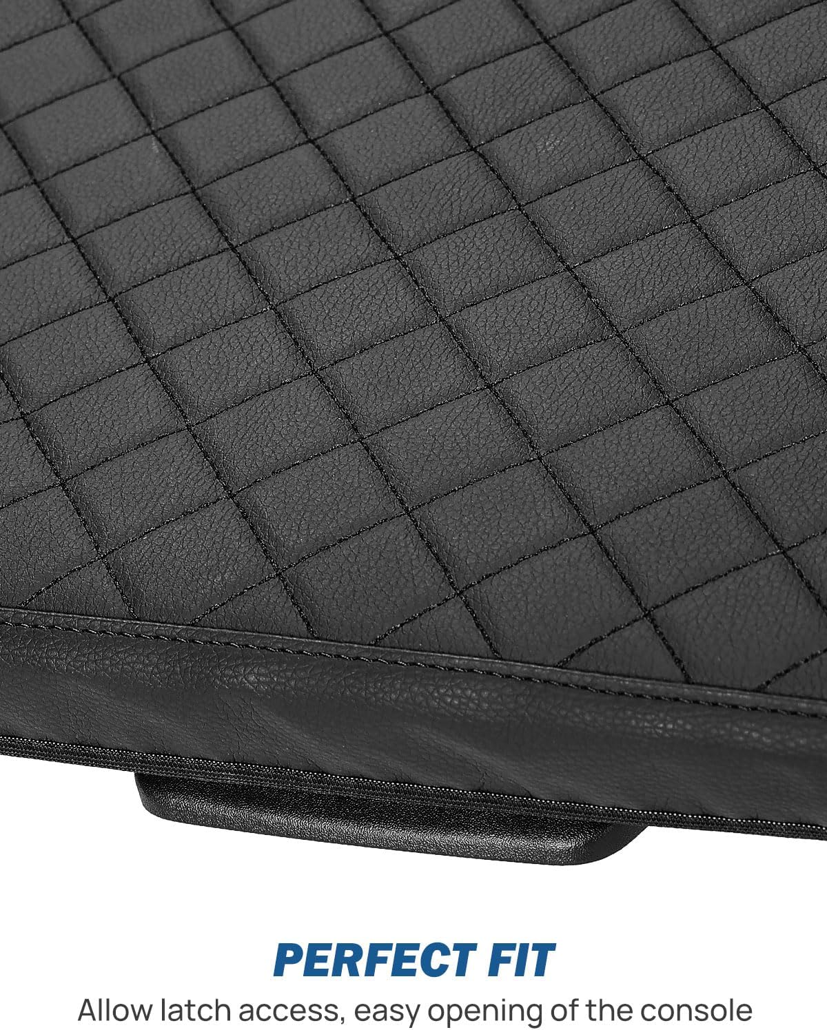 JOYTUTUS Center Console Cover Compatible with 2019-2024 2025 Ram 1500 New Model Jump Seat Console, Leather Arm Rest Armrest Cover for Car, Durable Middle Console Cover, Car Arm Rest Cover Replacement