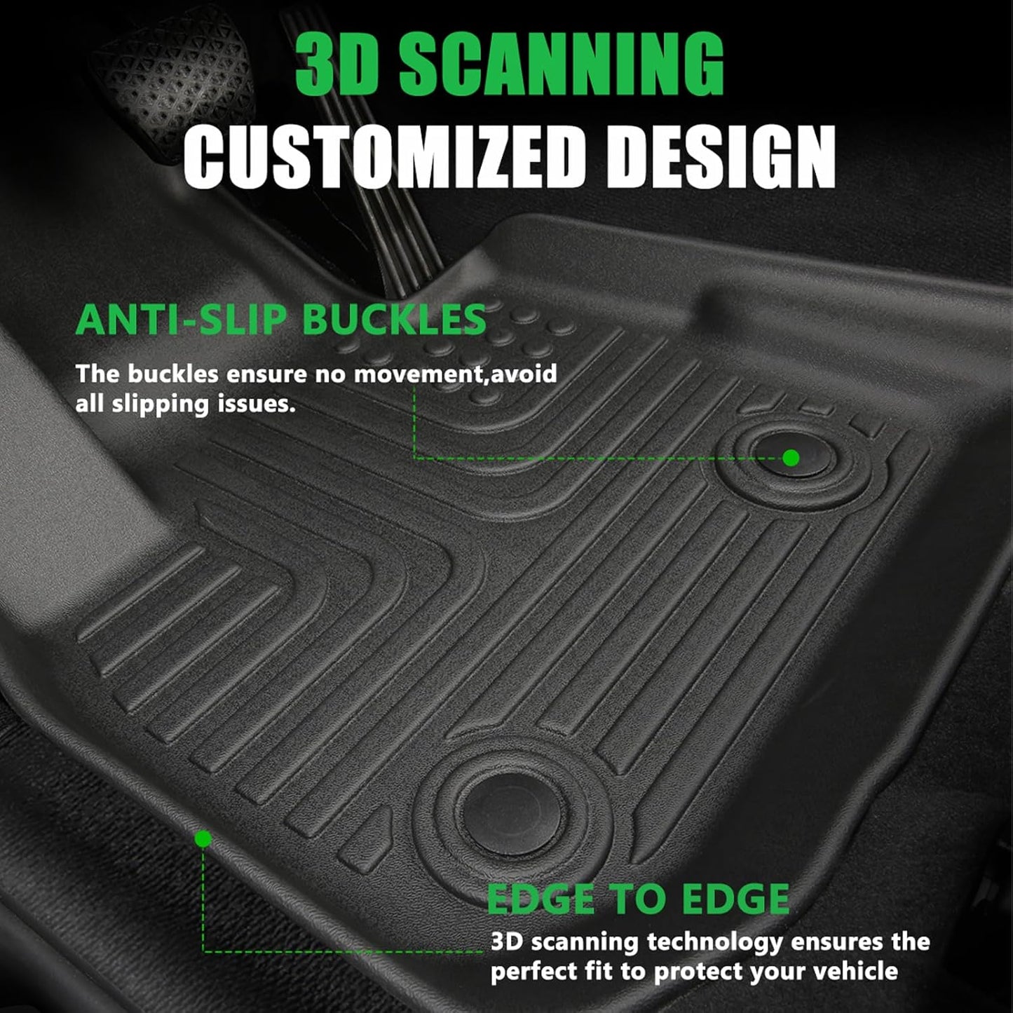 for Toyota RAV4 Floor Mats 2018 2017 2016 2015 2014 2013(Not for Hybrid or Prime),Car Mats for Toyota RAV4 All Weather Floor Mats Cargo Liner Accessories Rubber Car Mat 2013-2018