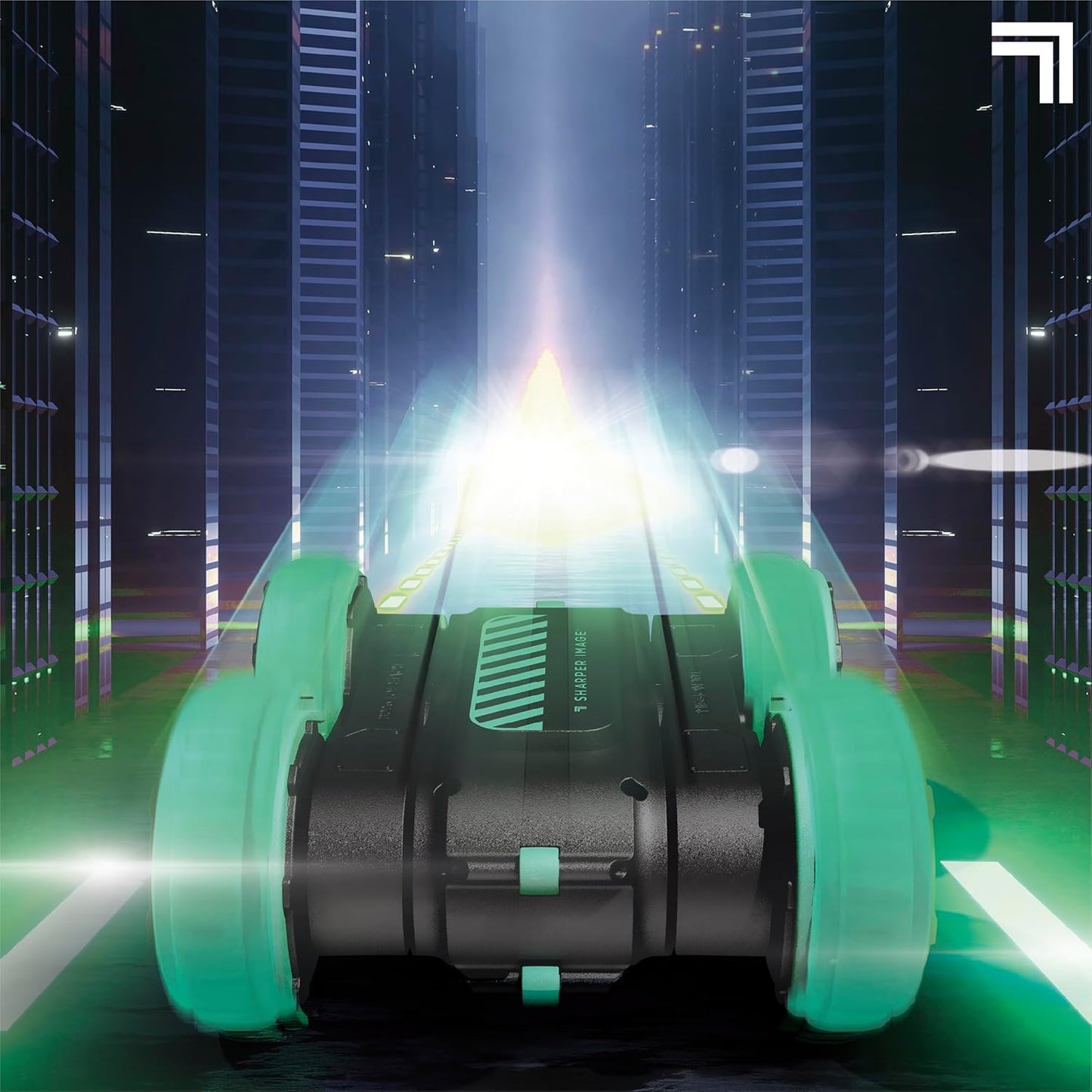 Sharper Image® Thunder Twist Rally - RC Stunt Car with Rechargeable Battery, High-Speed 360° Stunts, Double-Sided Driving, 2.4 GHz Remote Control, LED Lights, Flips & Spins Rotating Car Kids Toy Gift