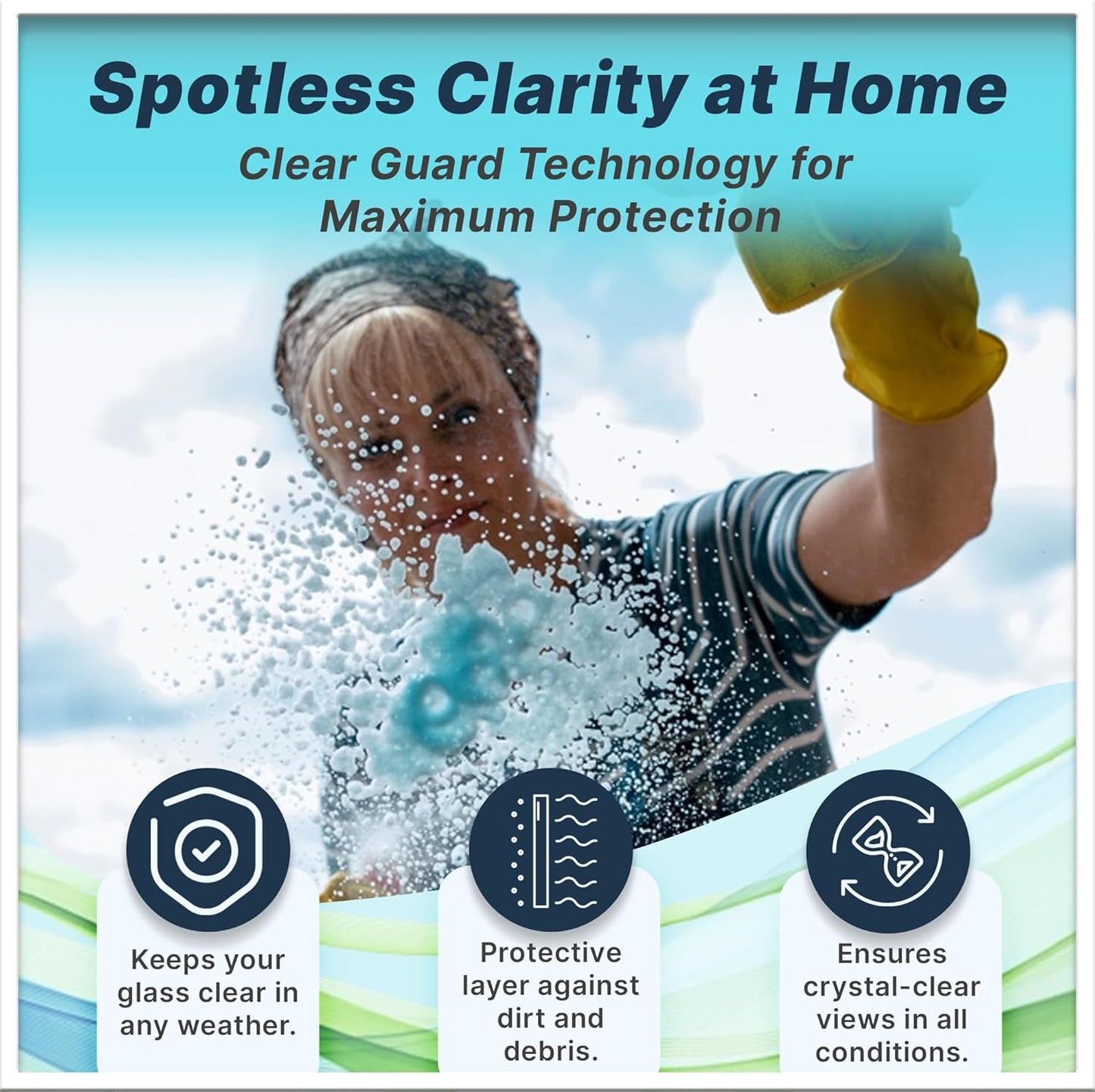 Venco Clear X Glass Polish & Protector - 16oz Kit for Removing Rust, Burnt-In Stains, Water Spots - Protects & Repels Water, Snow - Ideal for Yachts, Cars, Home Windows, RVs & More - Made in USA